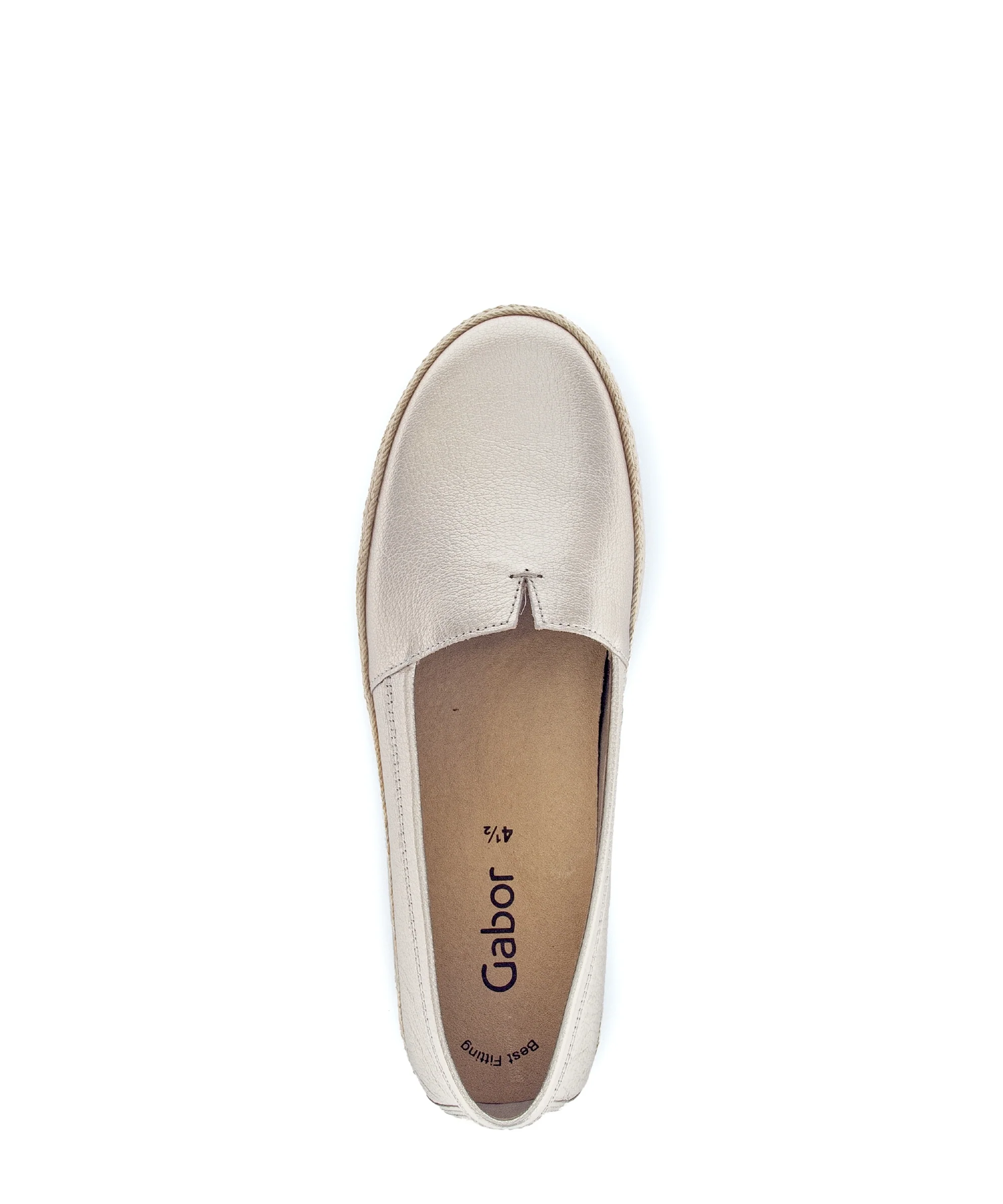 Mocassins dorés en cuir métallisé - Image 3