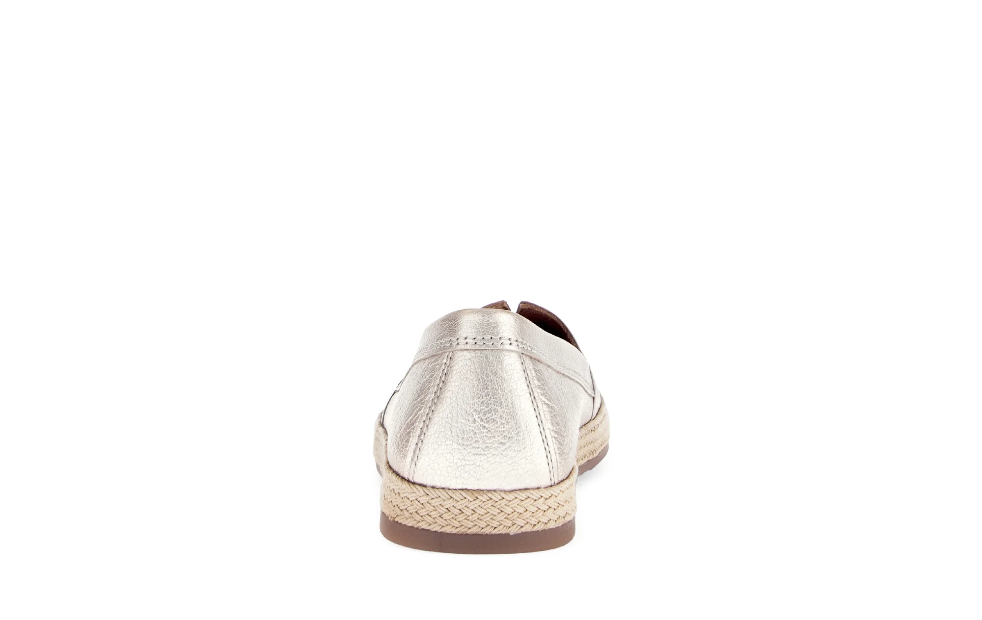 Mocassins dorés en cuir métallisé - Image 4