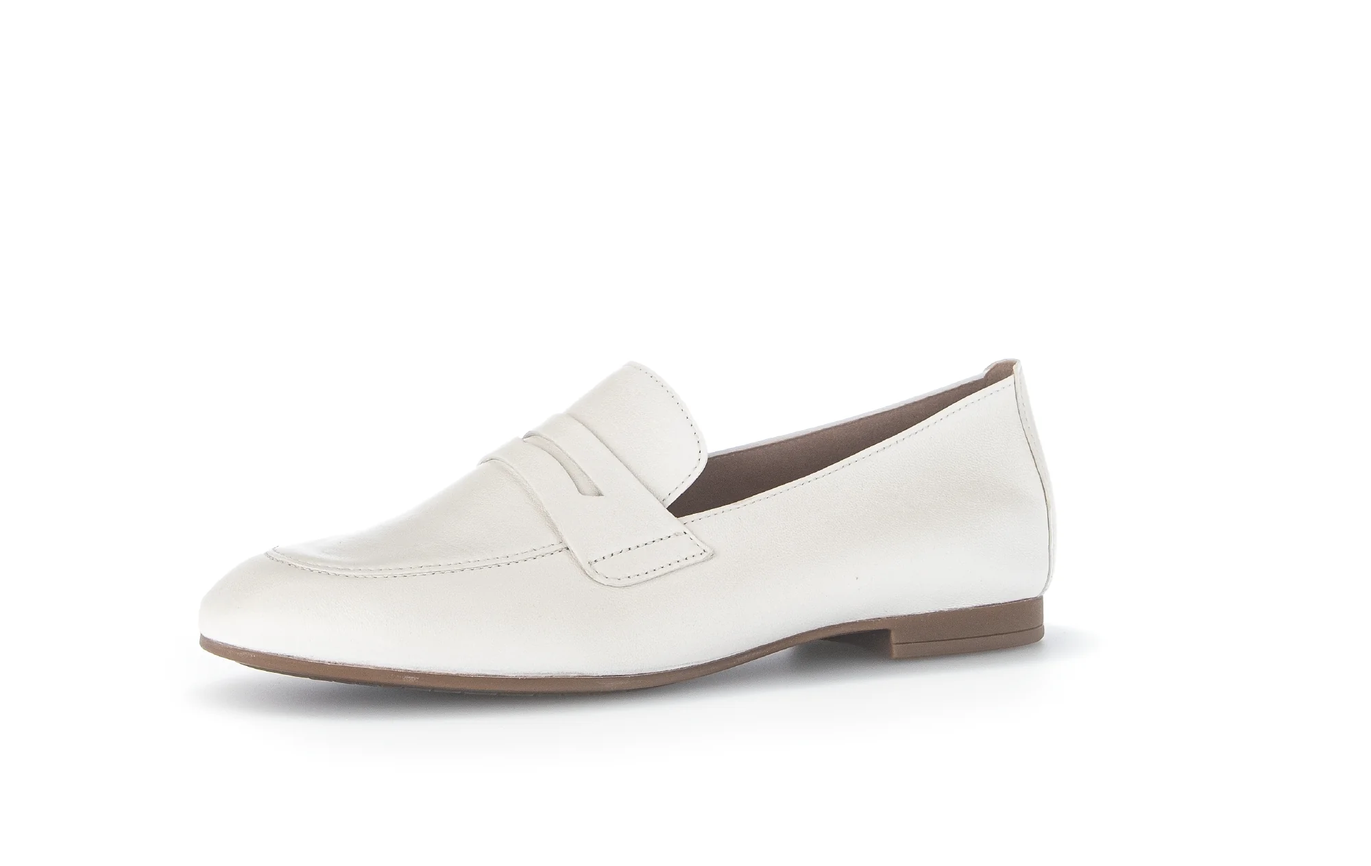 Mocassins ecrus en cuir - Image 3