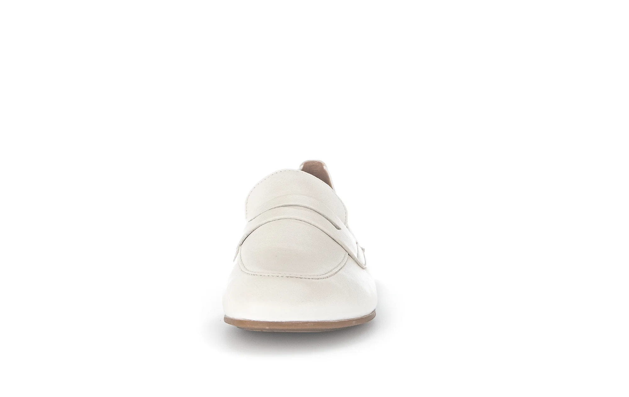 Mocassins ecrus en cuir - Image 4