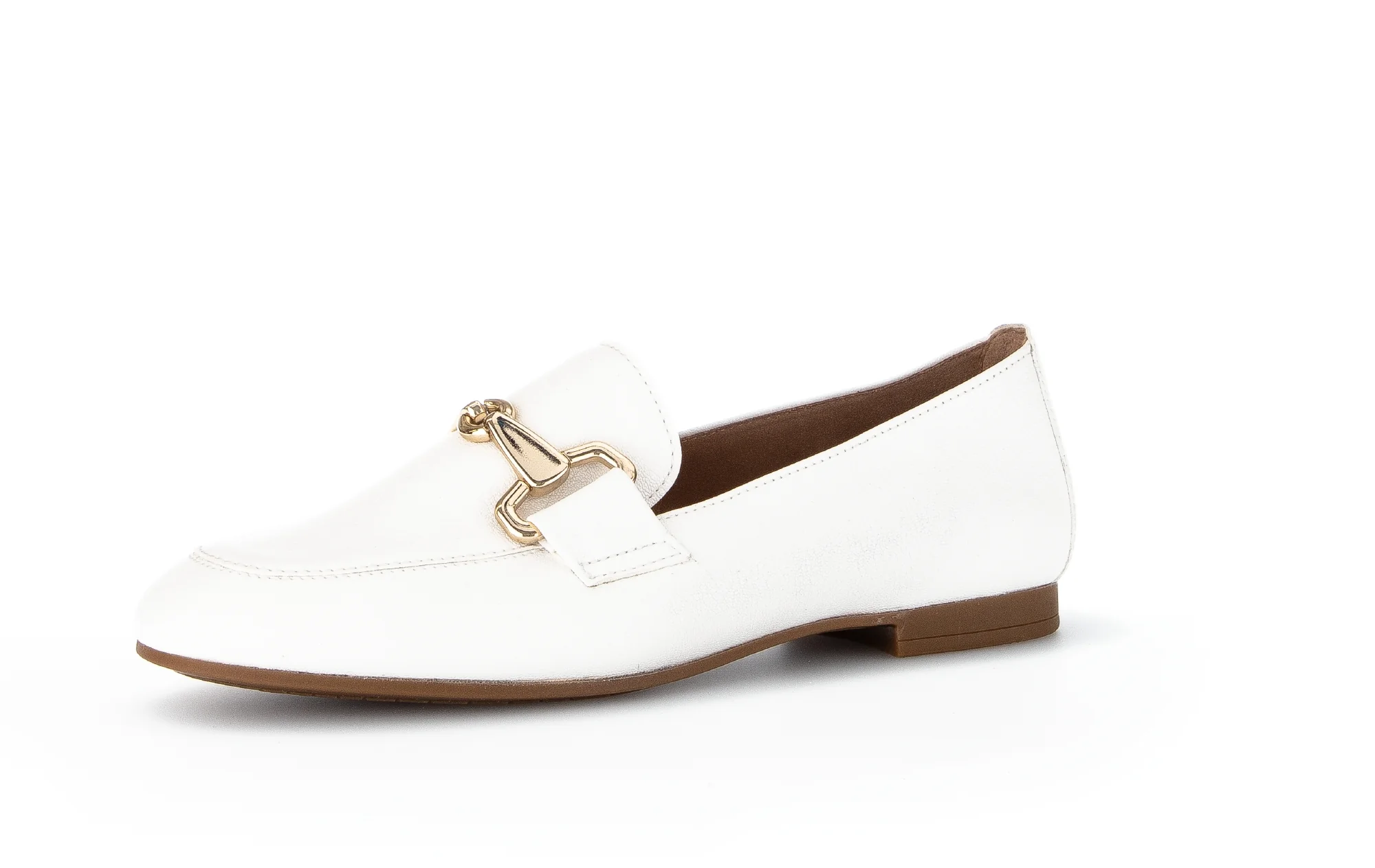 Mocassins ecrus en cuir - Image 3