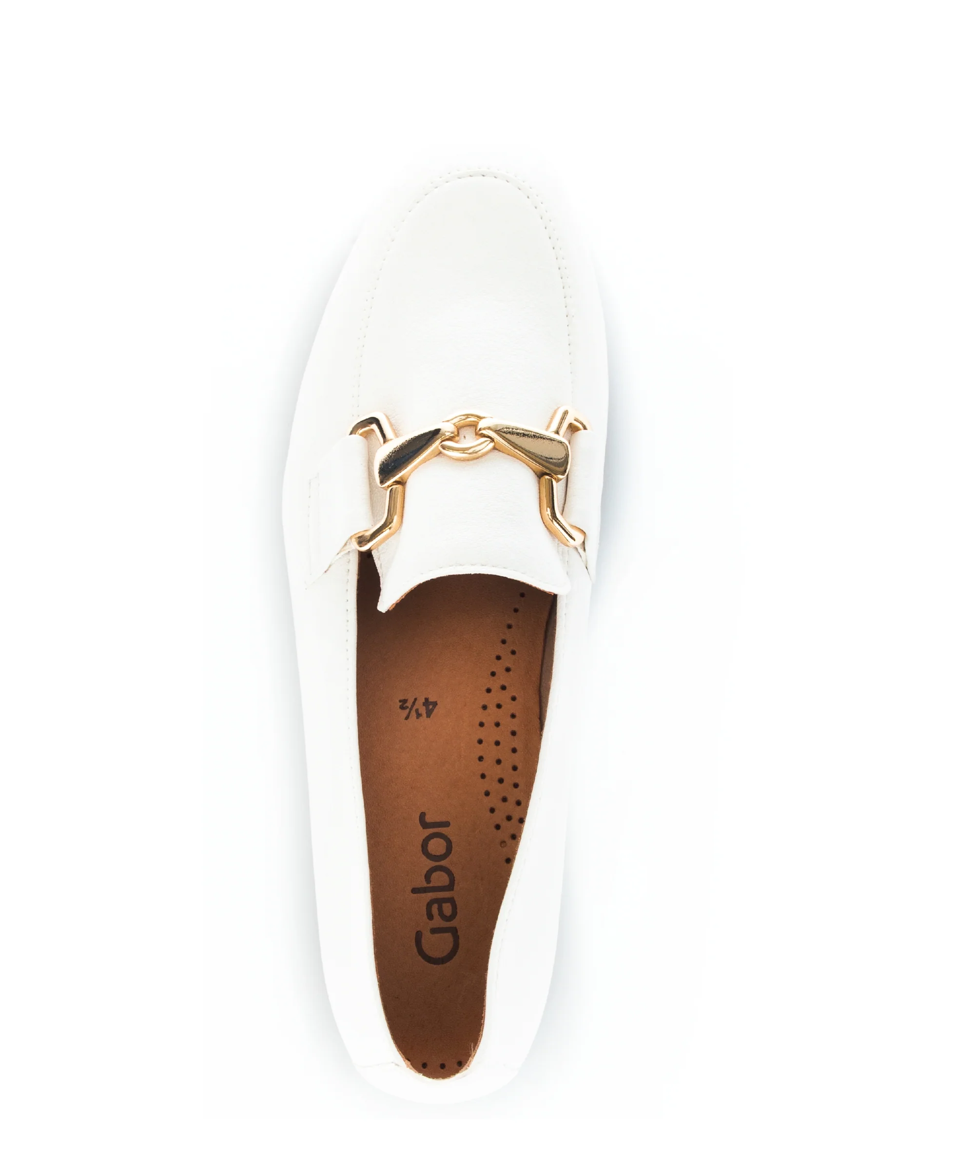 Mocassins ecrus en cuir - Image 5