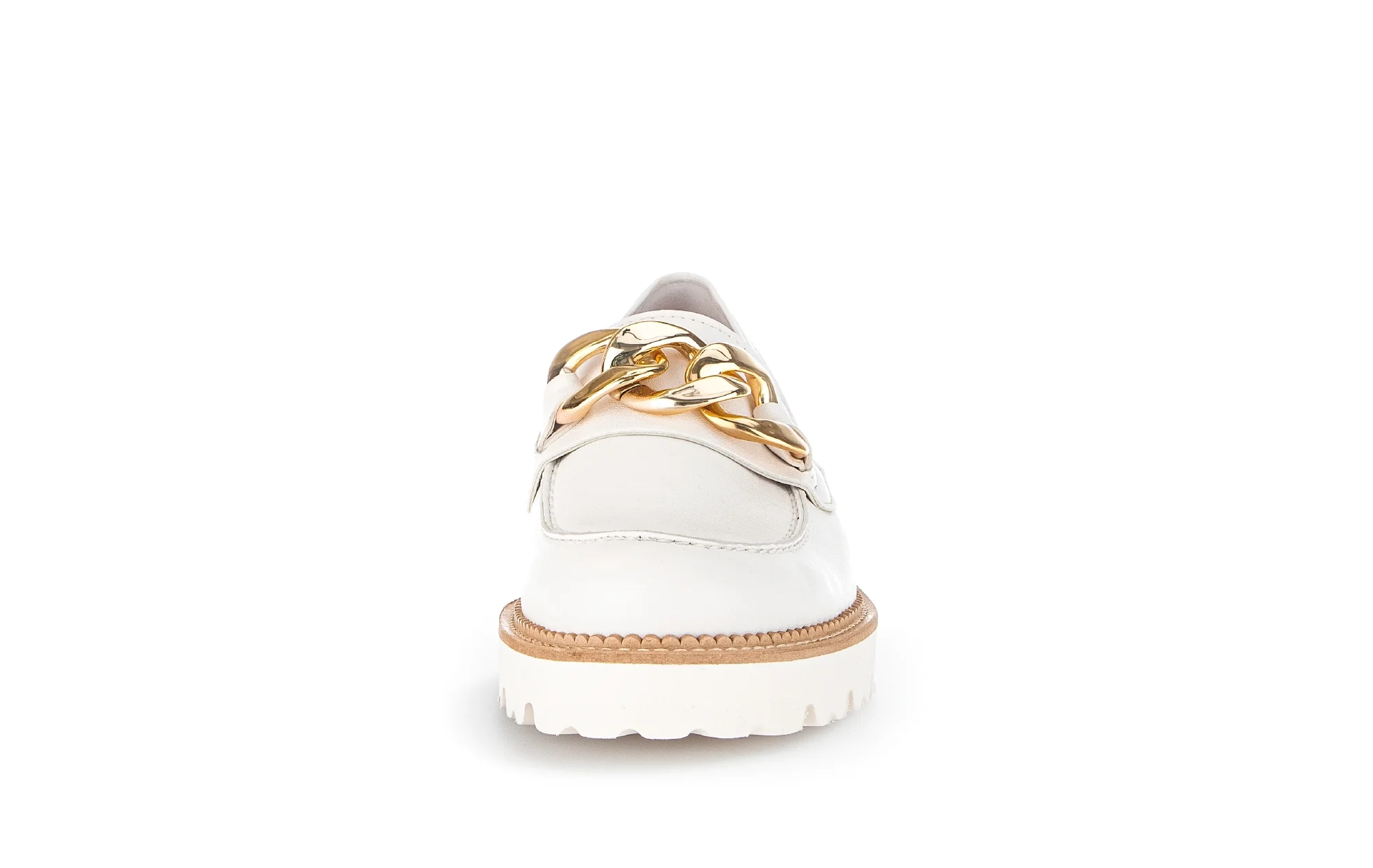 Mocassins écrus en cuir lisse - Image 3