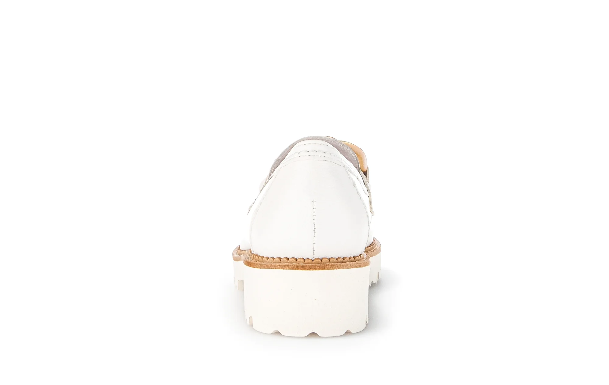 Mocassins écrus en cuir lisse - Image 4