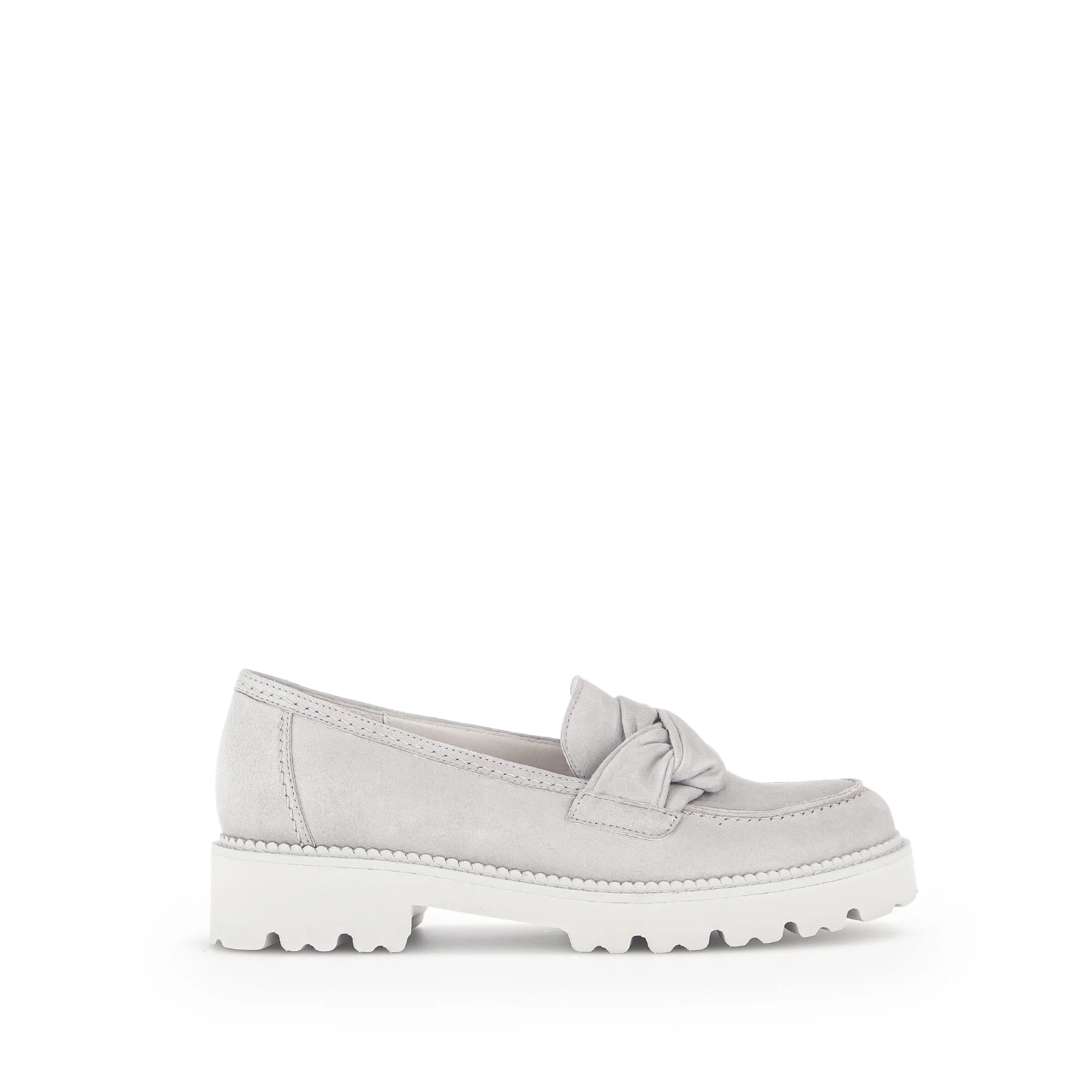 Mocassins gris en suède