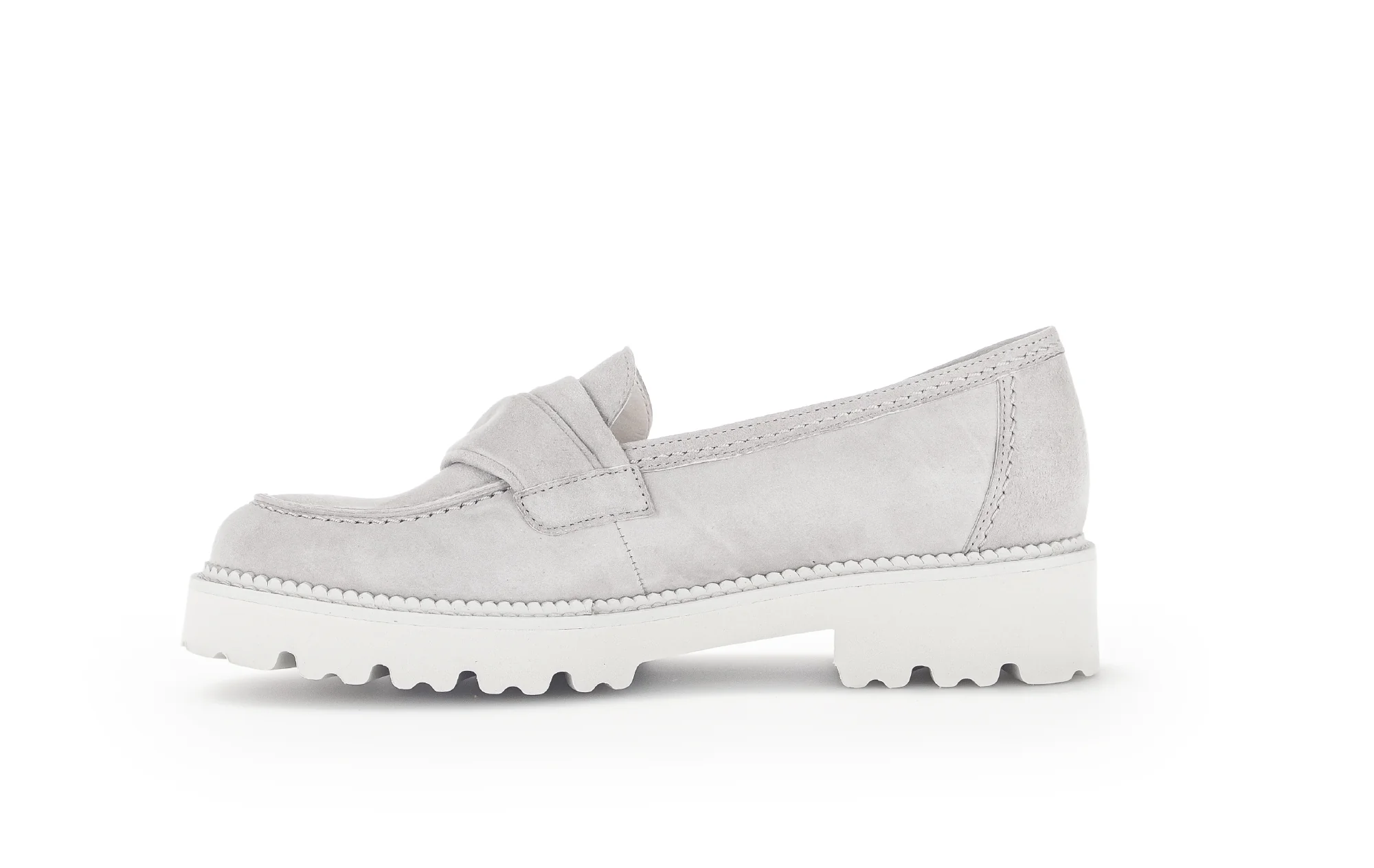 Mocassins gris en suède - Image 2