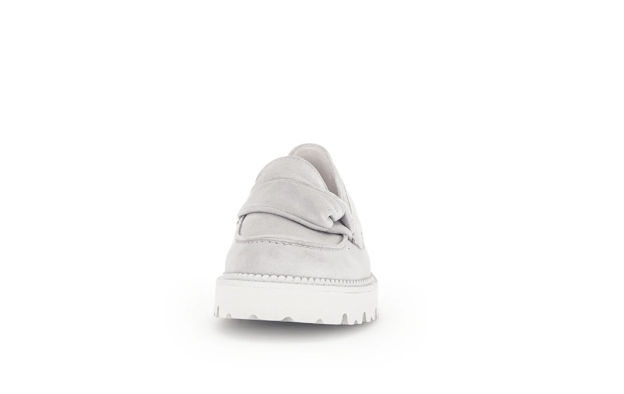 Mocassins gris en suède - Image 3