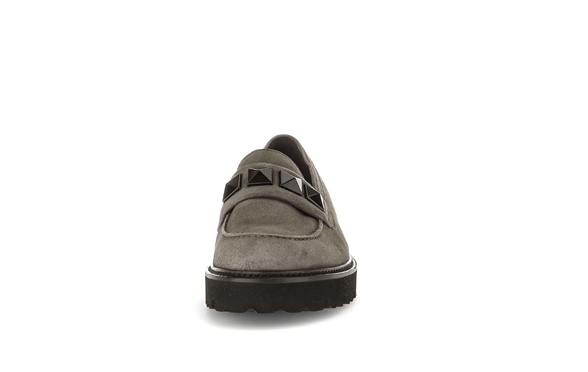 Mocassins gris en velours - Image 5
