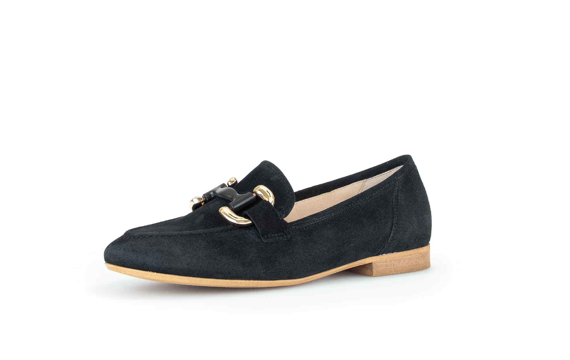 Mocassins marine en cuir velours - Image 3