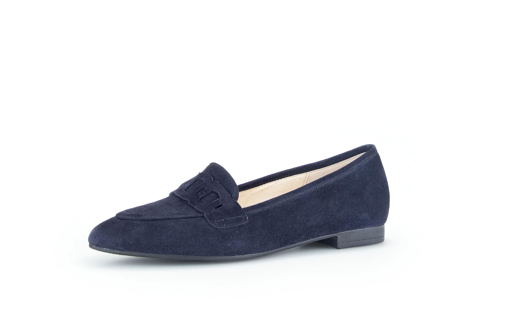 Mocassins marine en cuir velours - Image 3