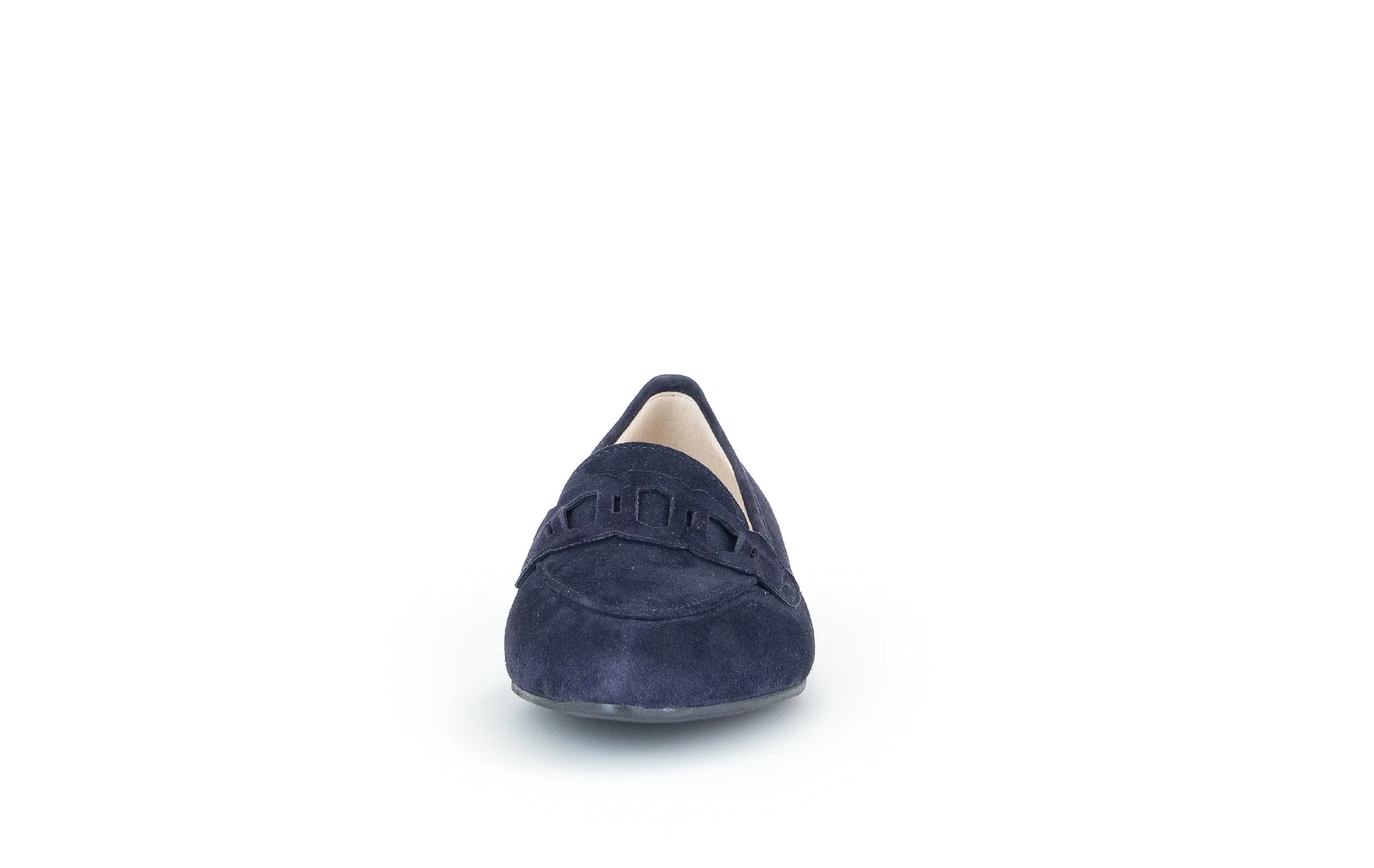 Mocassins marine en cuir velours - Image 4