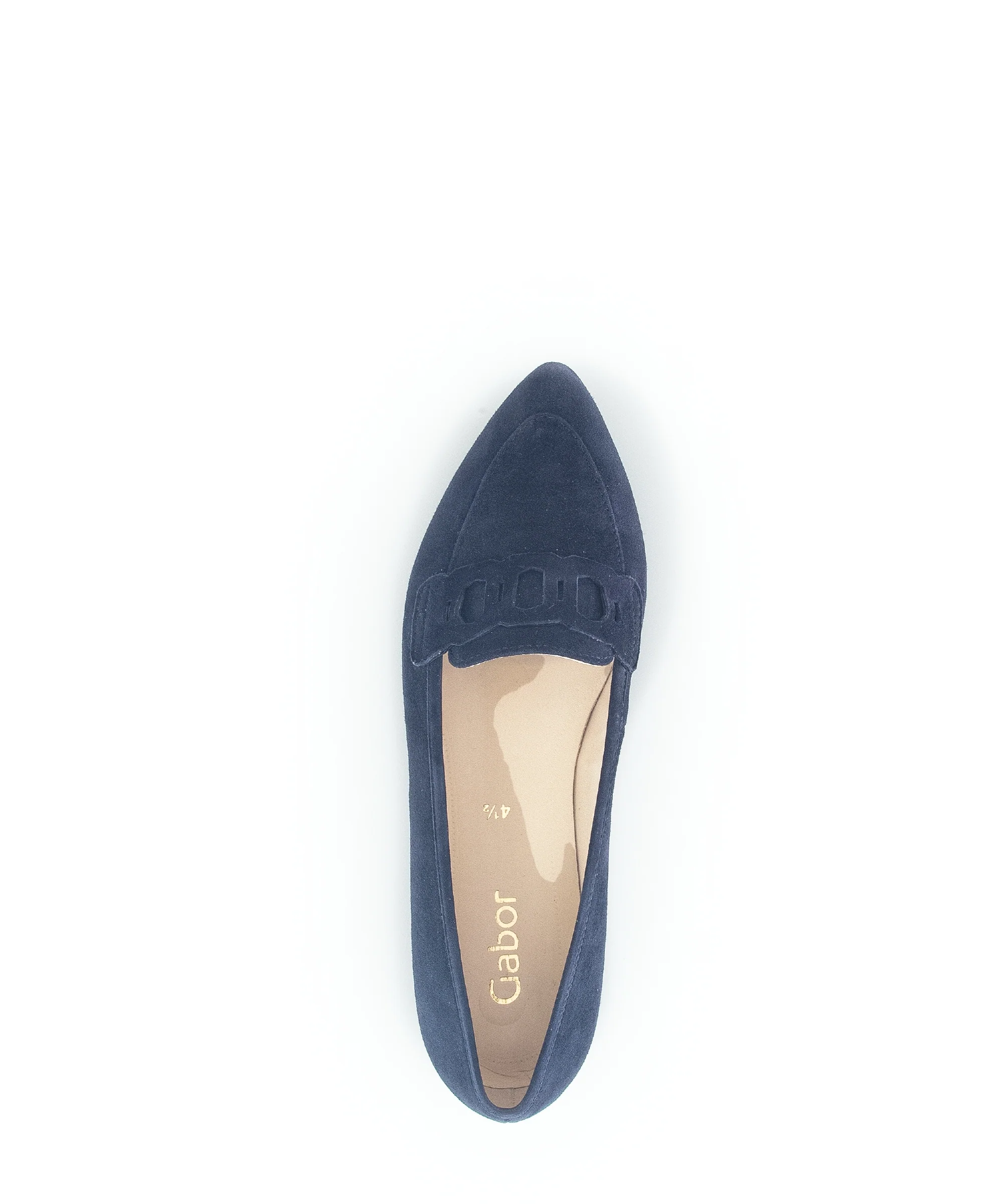 Mocassins marine en cuir velours - Image 6