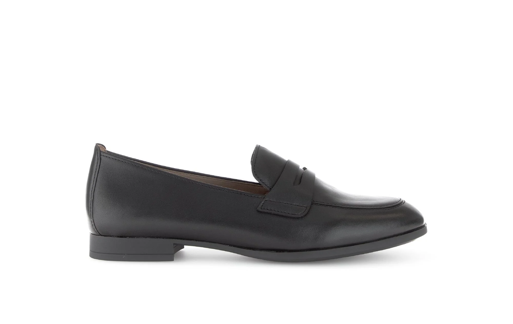 Mocassins noirs en cuir lisse