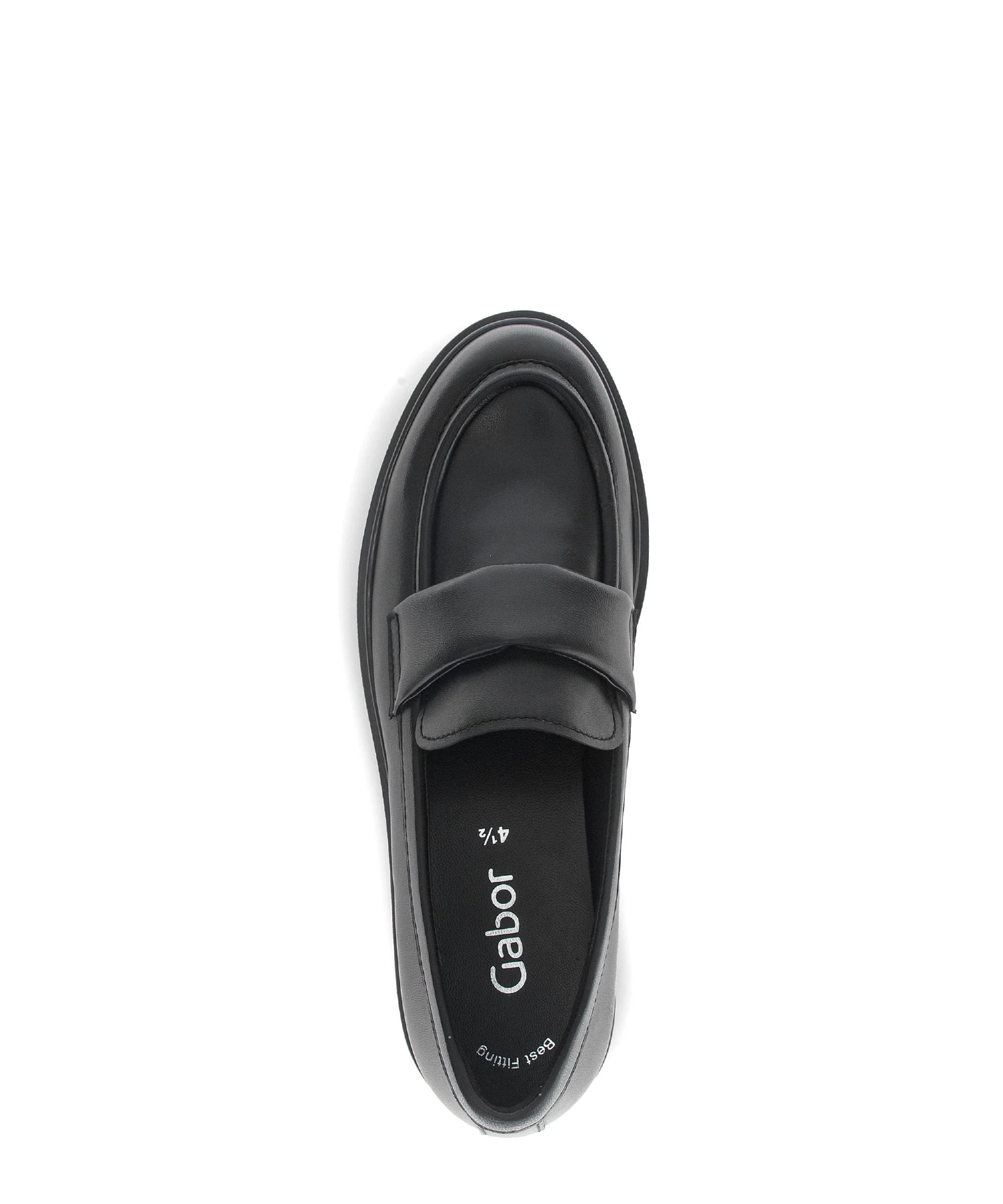 Mocassins noirs en cuir lisse - Image 3