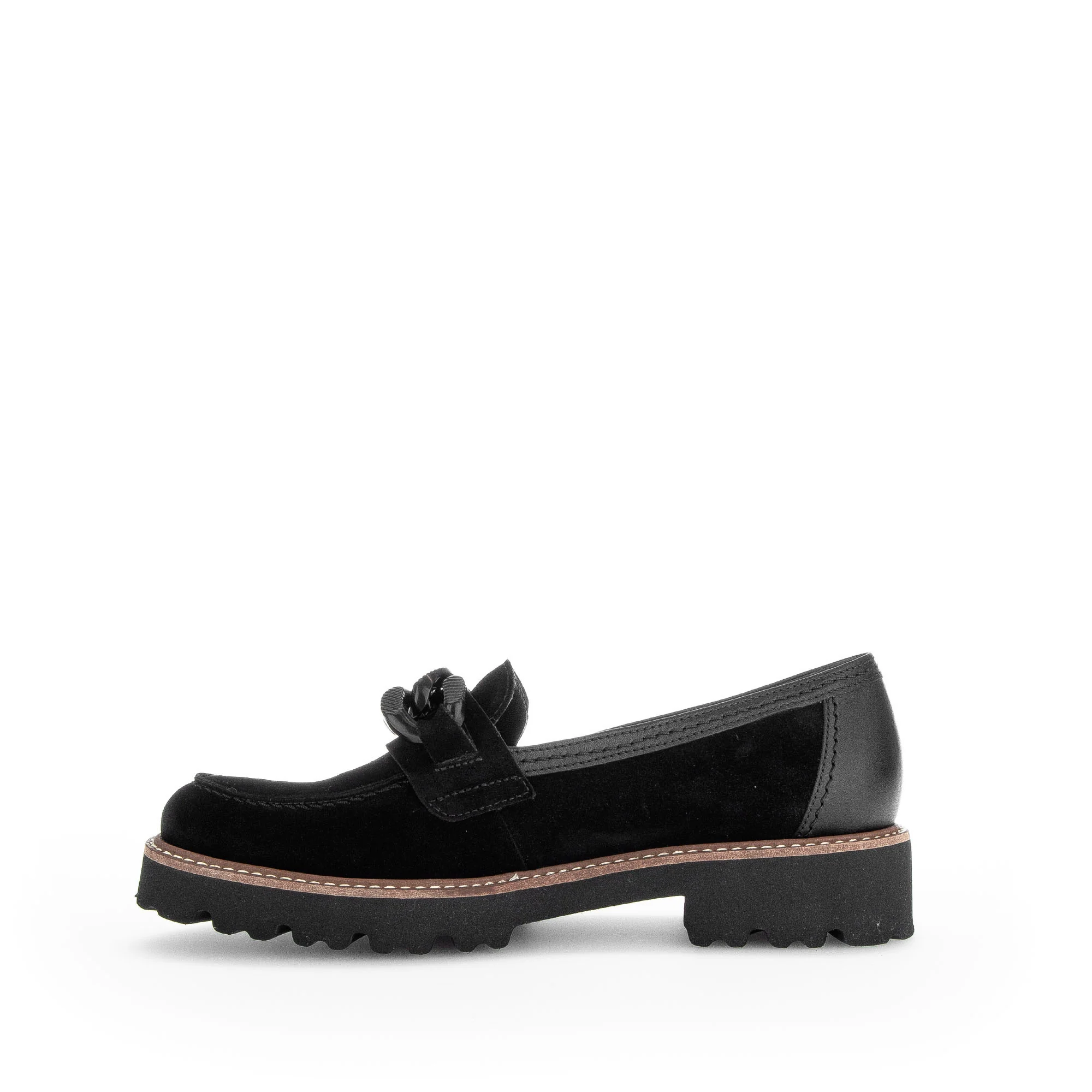 Mocassins noirs en cuir velours - Image 2