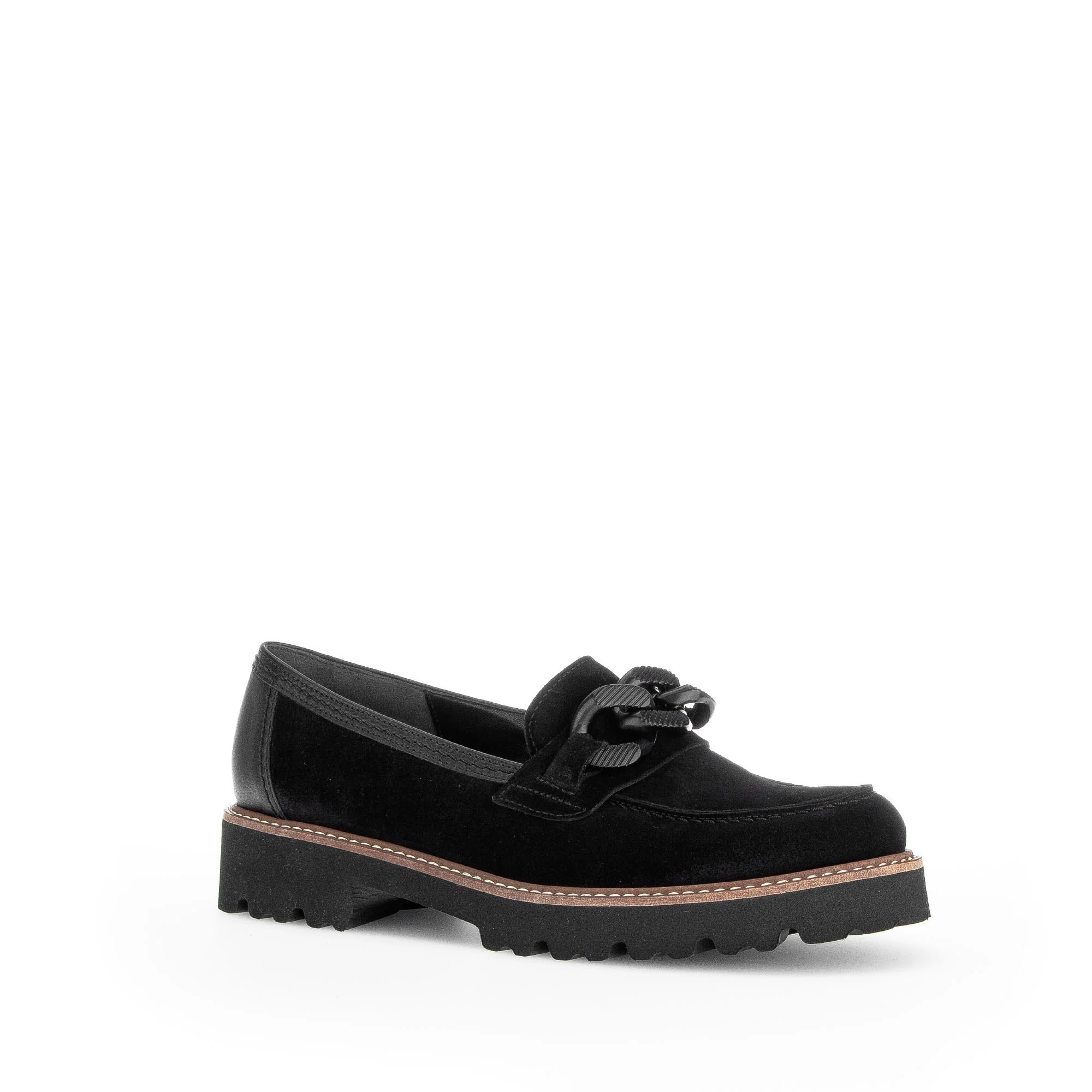 Mocassins noirs en cuir velours - Image 3