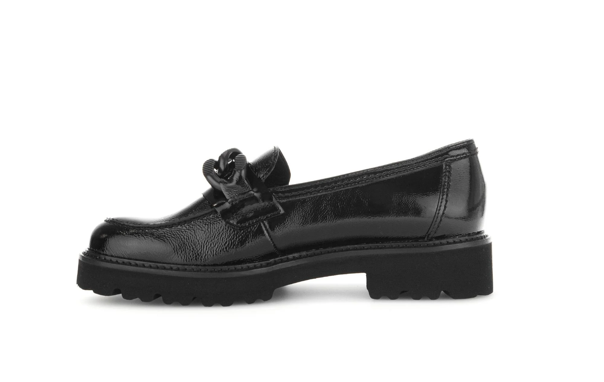 Mocassins noirs en cuir vernis - Image 2