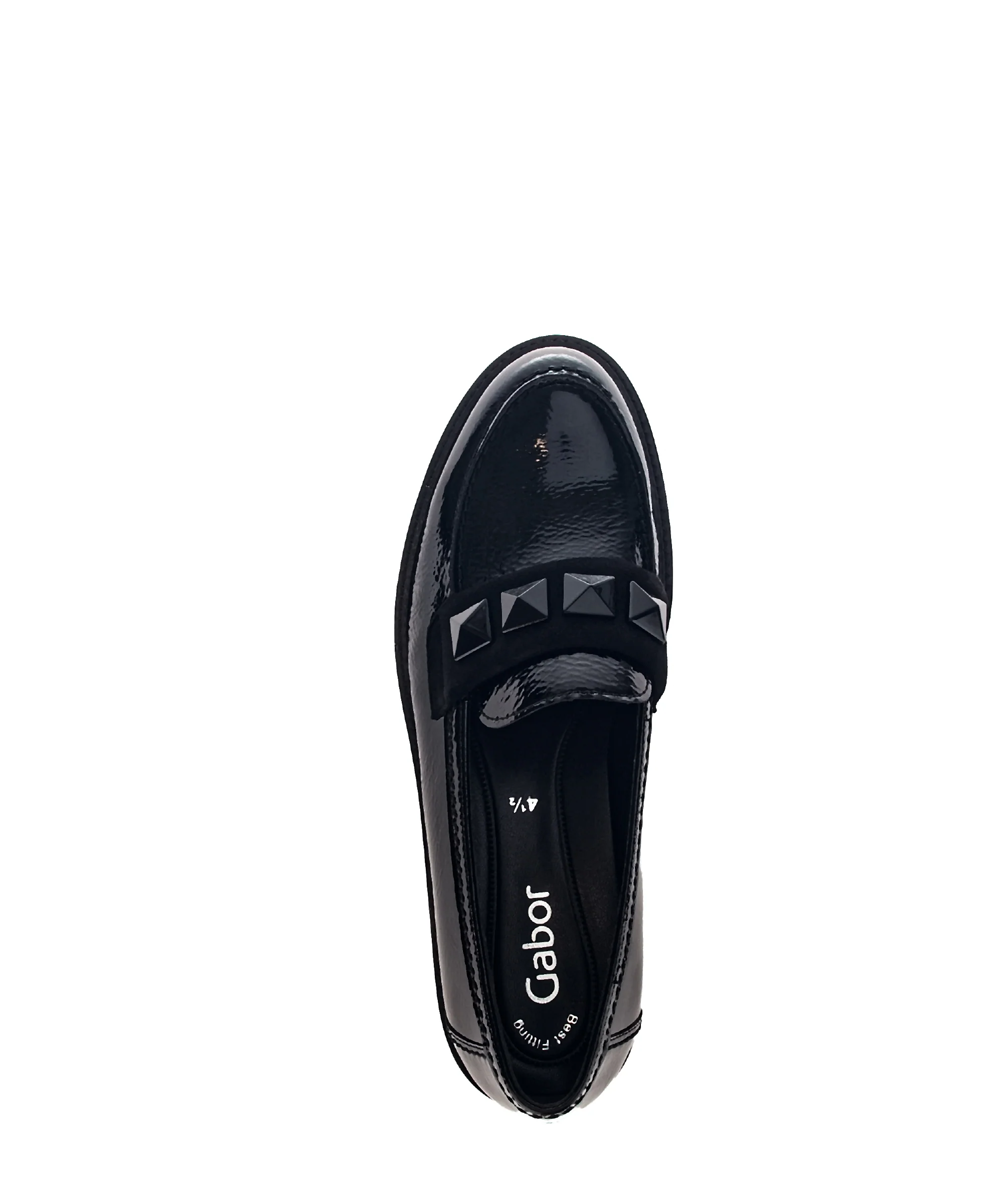 Mocassins noirs vernis et velours - Image 4