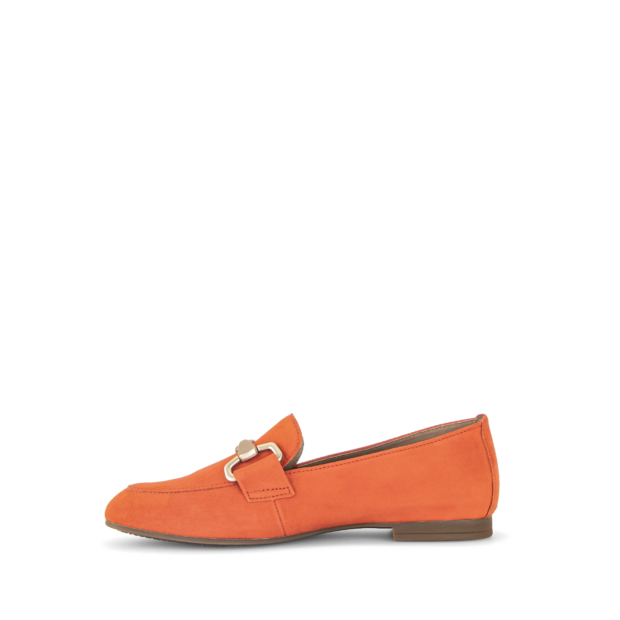 Mocassins orange en cuir velours - Image 2