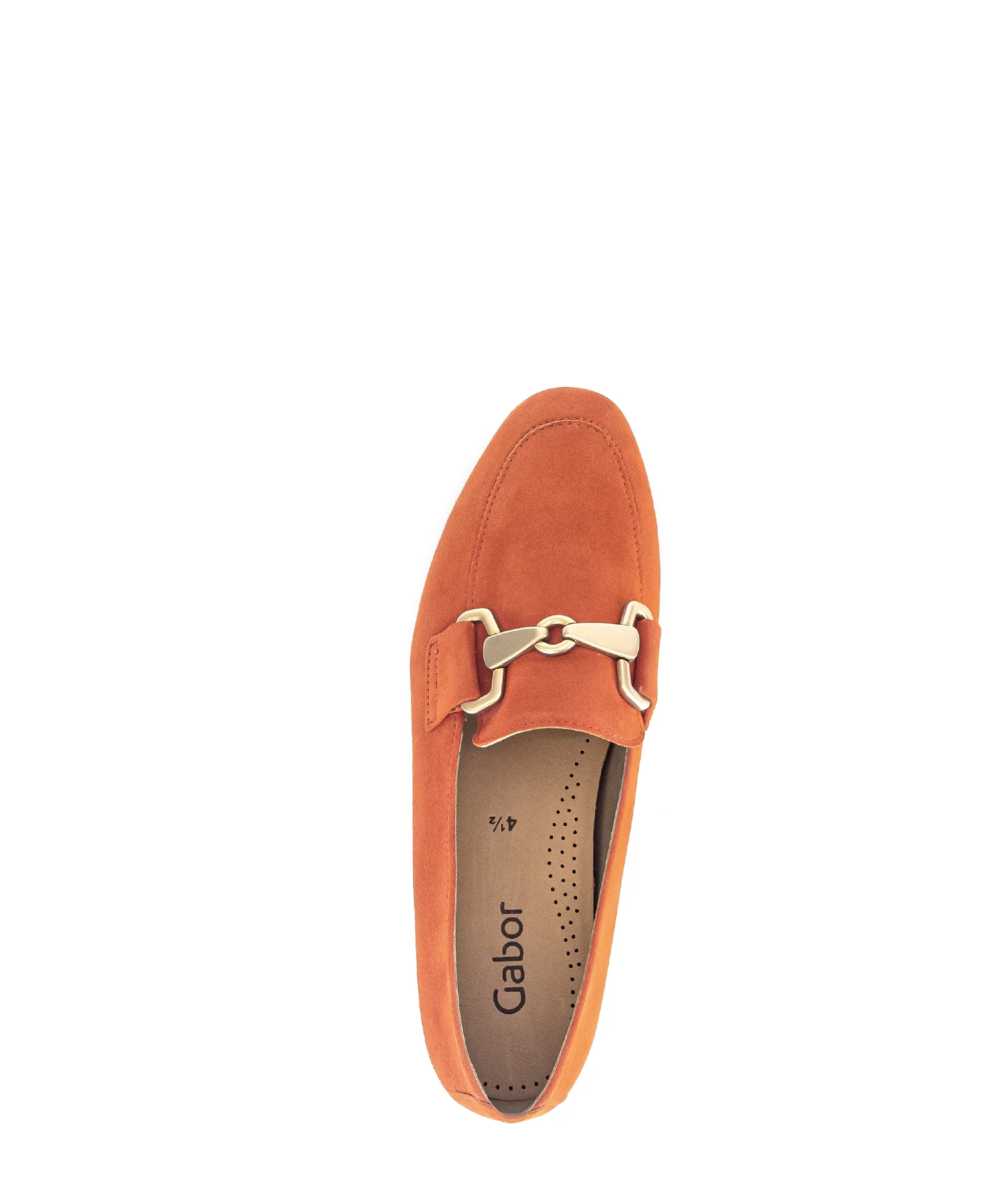 Mocassins orange en cuir velours - Image 5