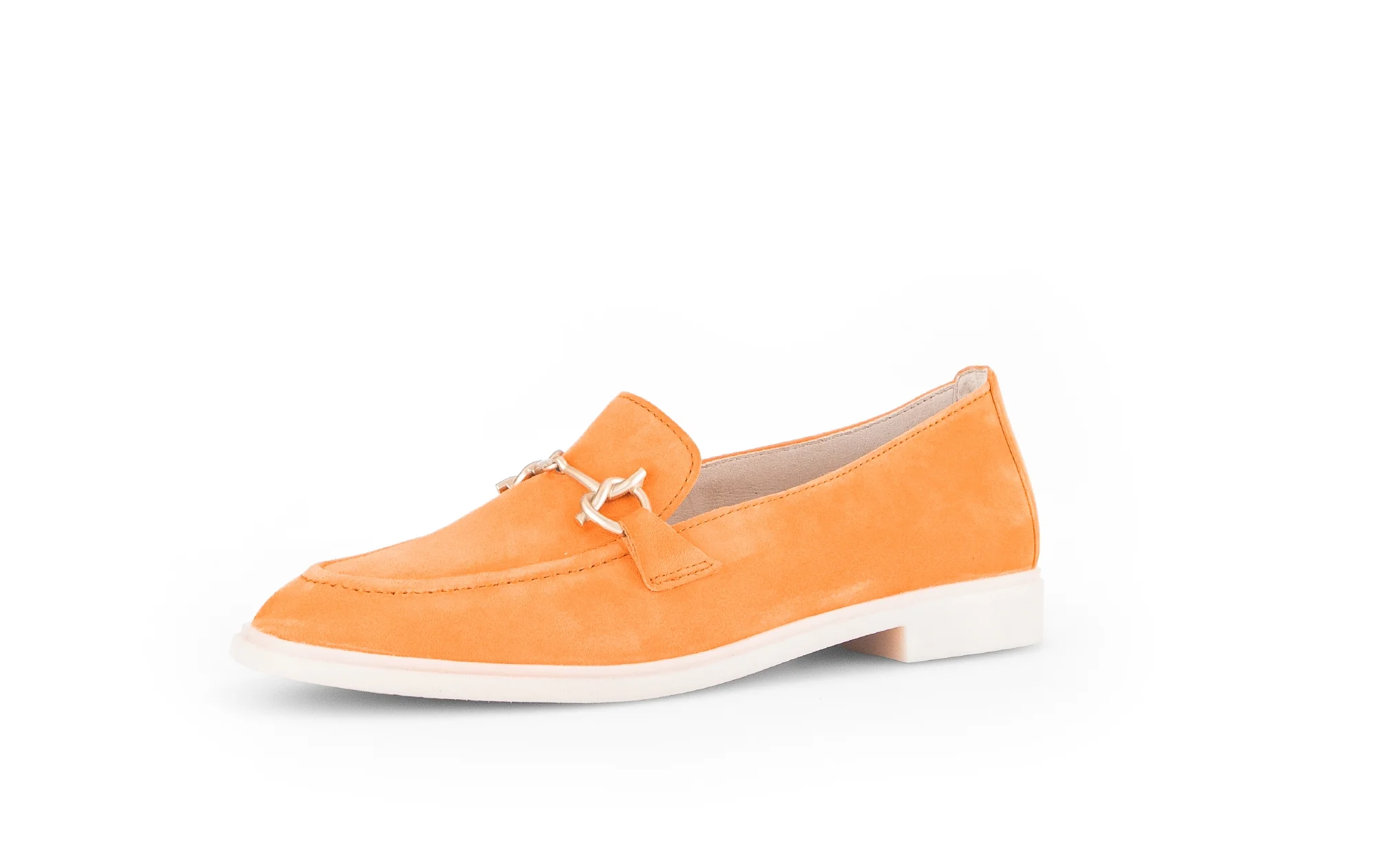 Mocassins orange en velours - Image 3