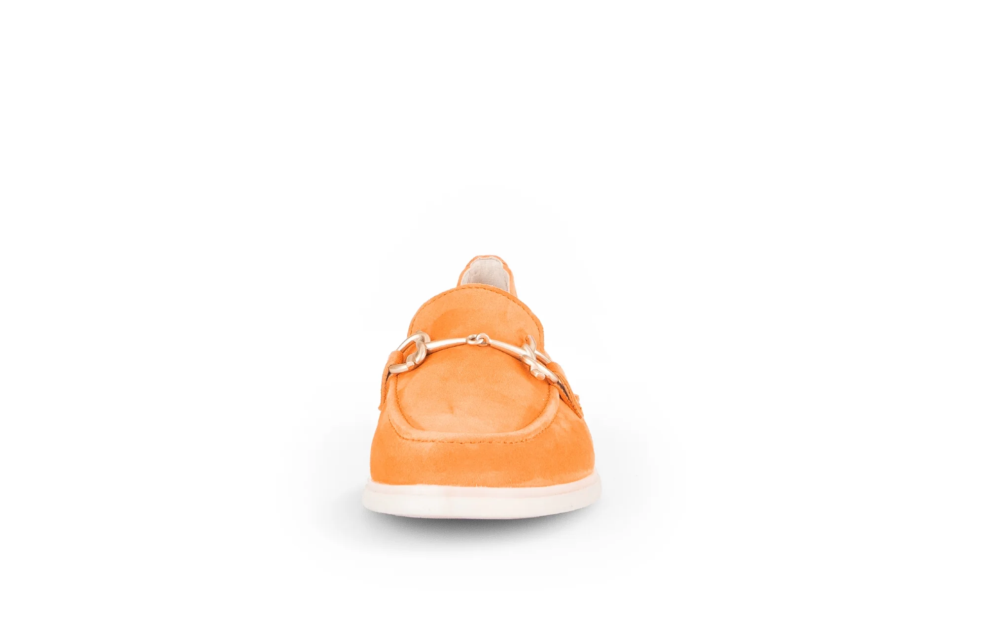 Mocassins orange en velours - Image 4