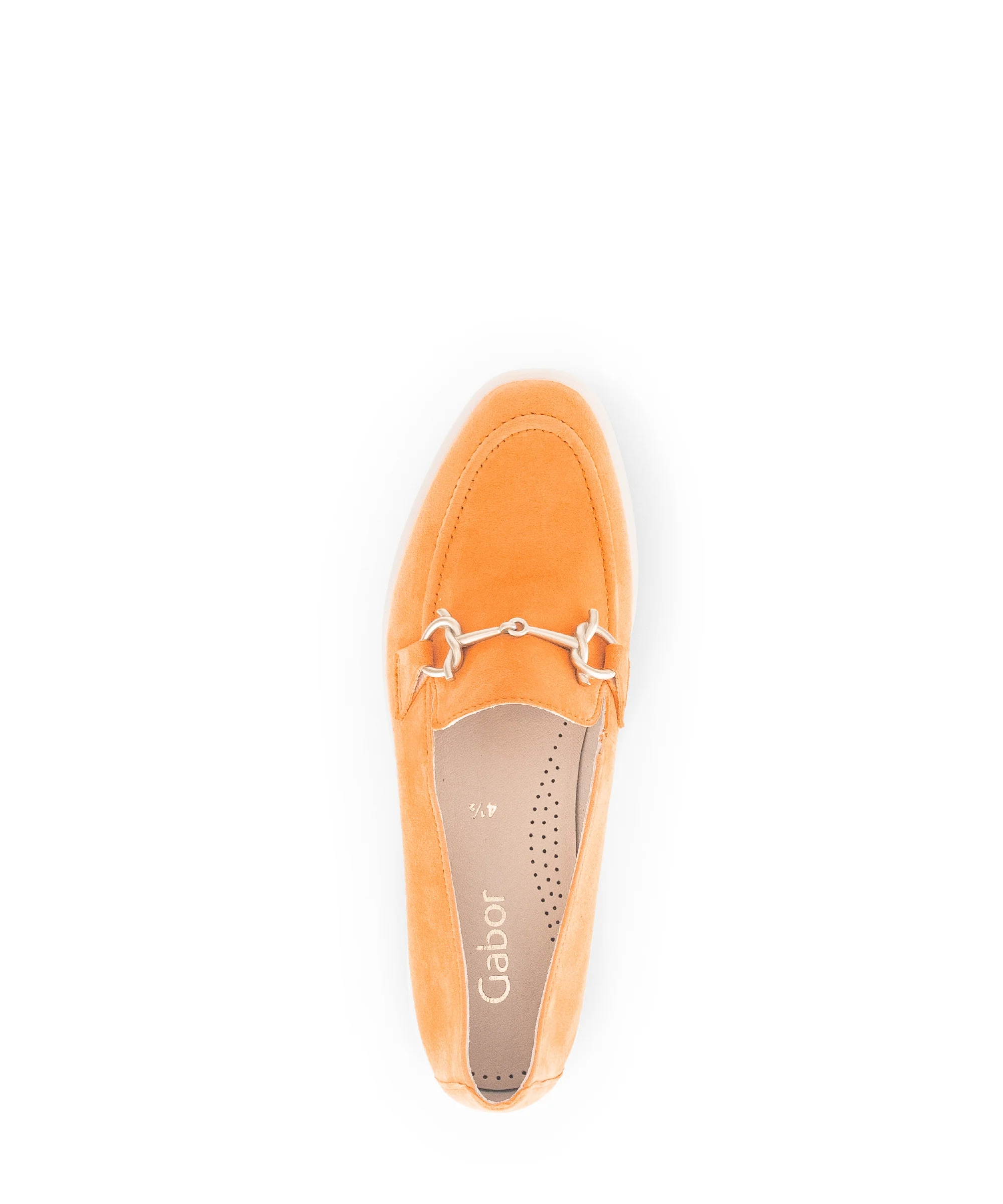 Mocassins orange en velours - Image 5