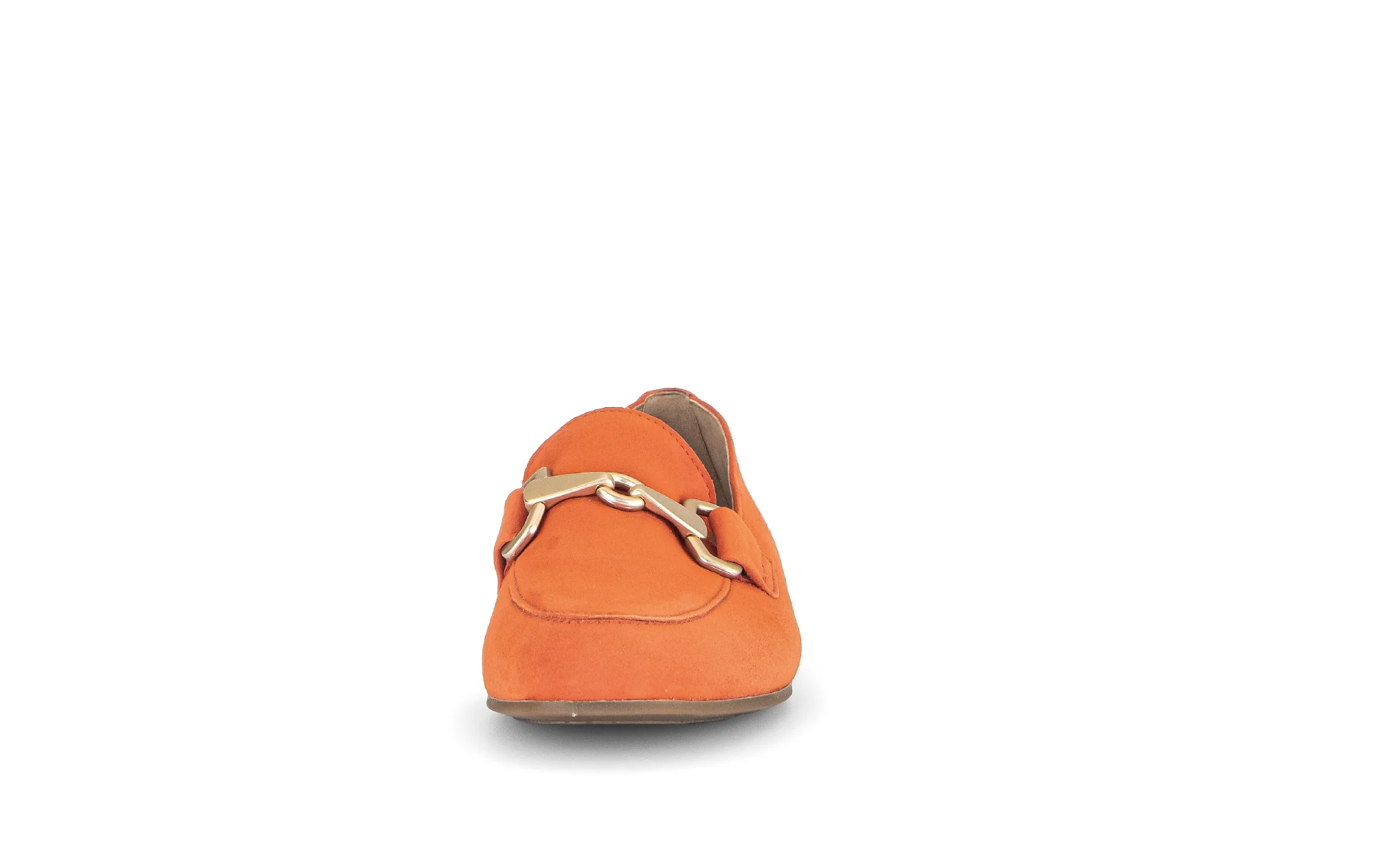 Mocassins oranges en cuir velours - Image 5