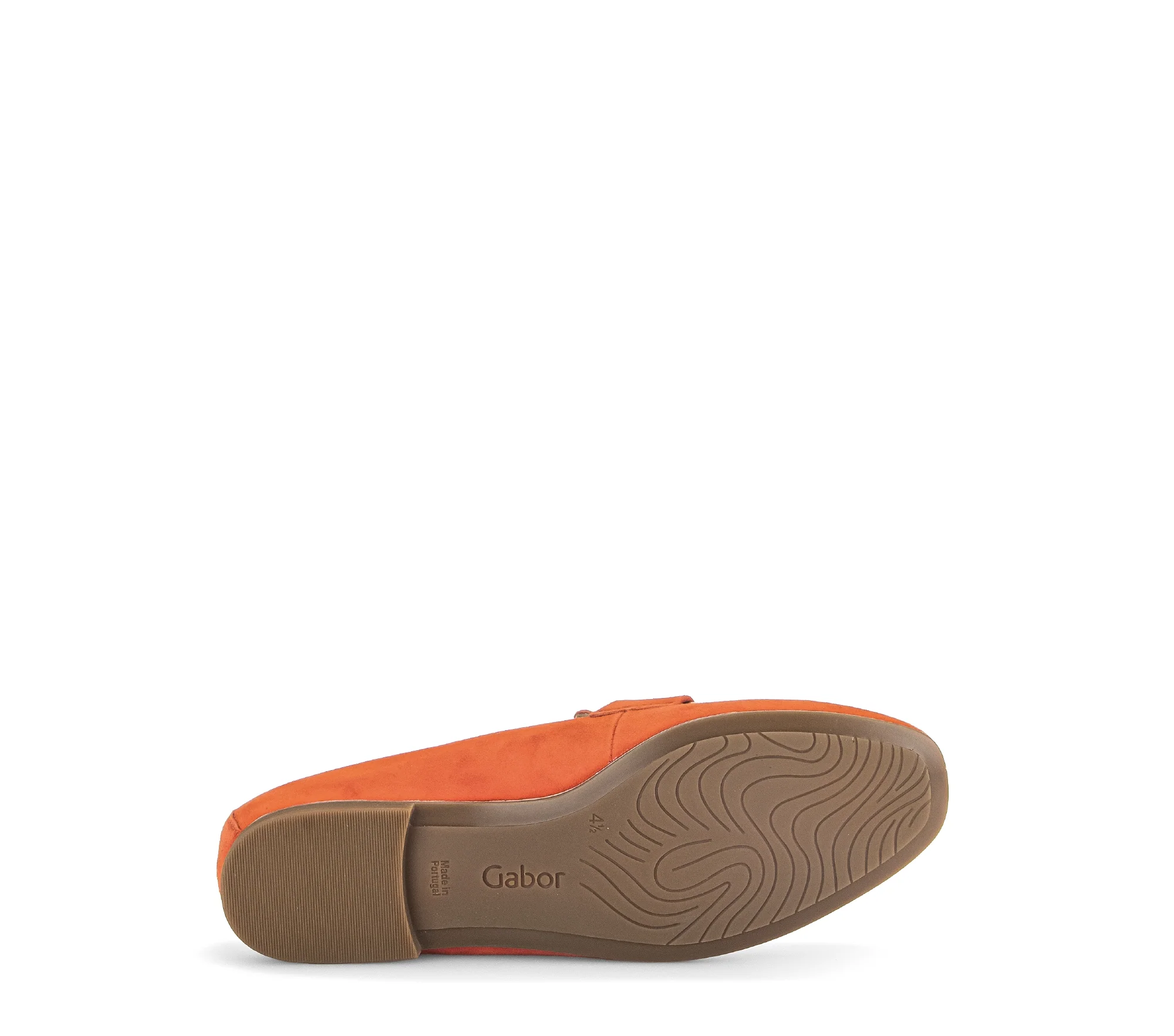Mocassins oranges en cuir velours - Image 6