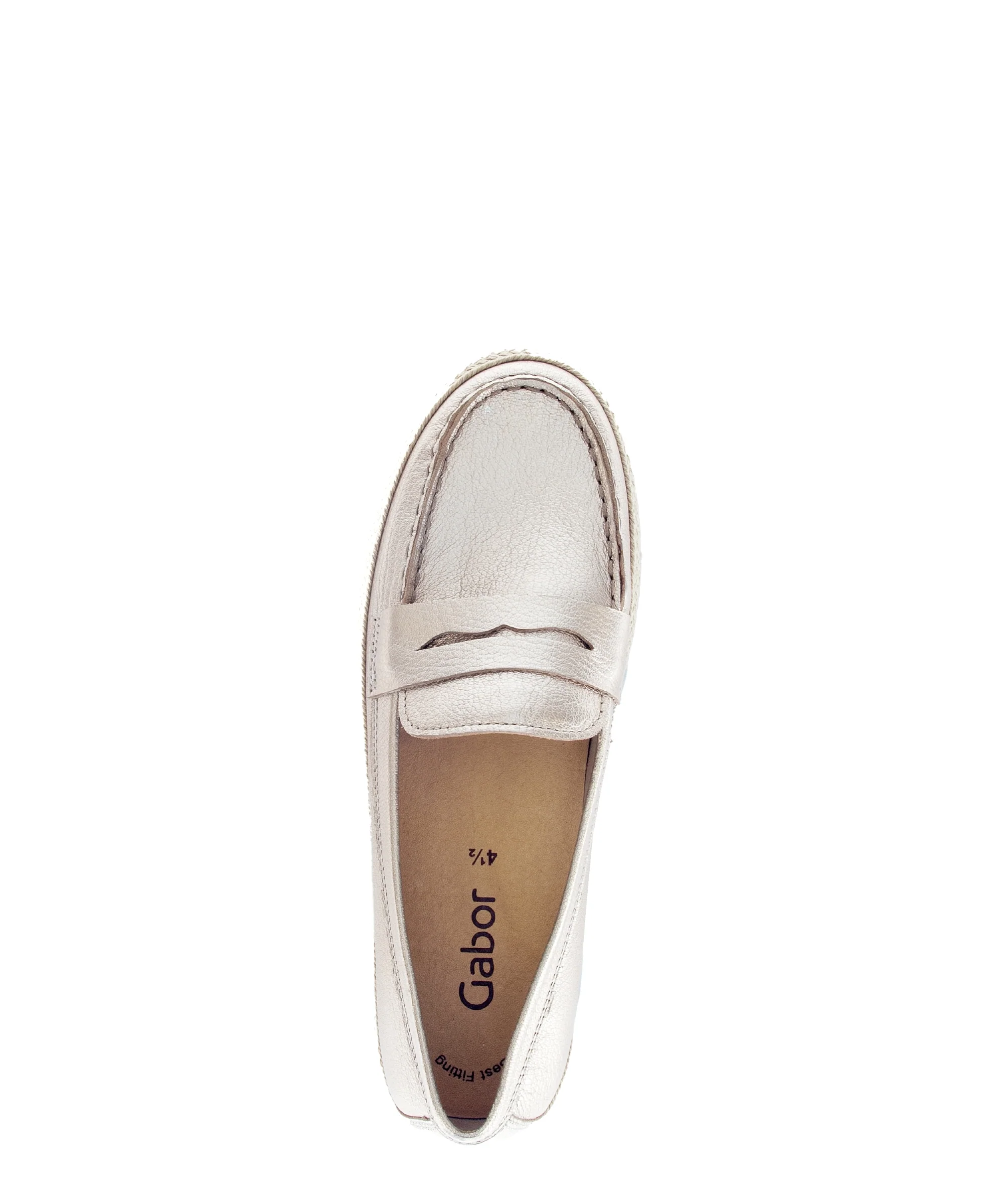 Mocassins poudrés en cuir métallisé - Image 3