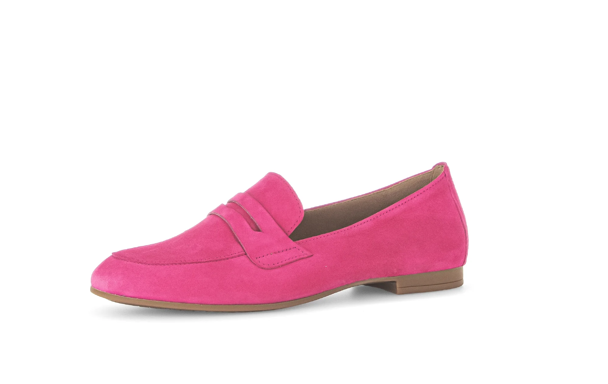Mocassins roses en cuir velours - Image 3
