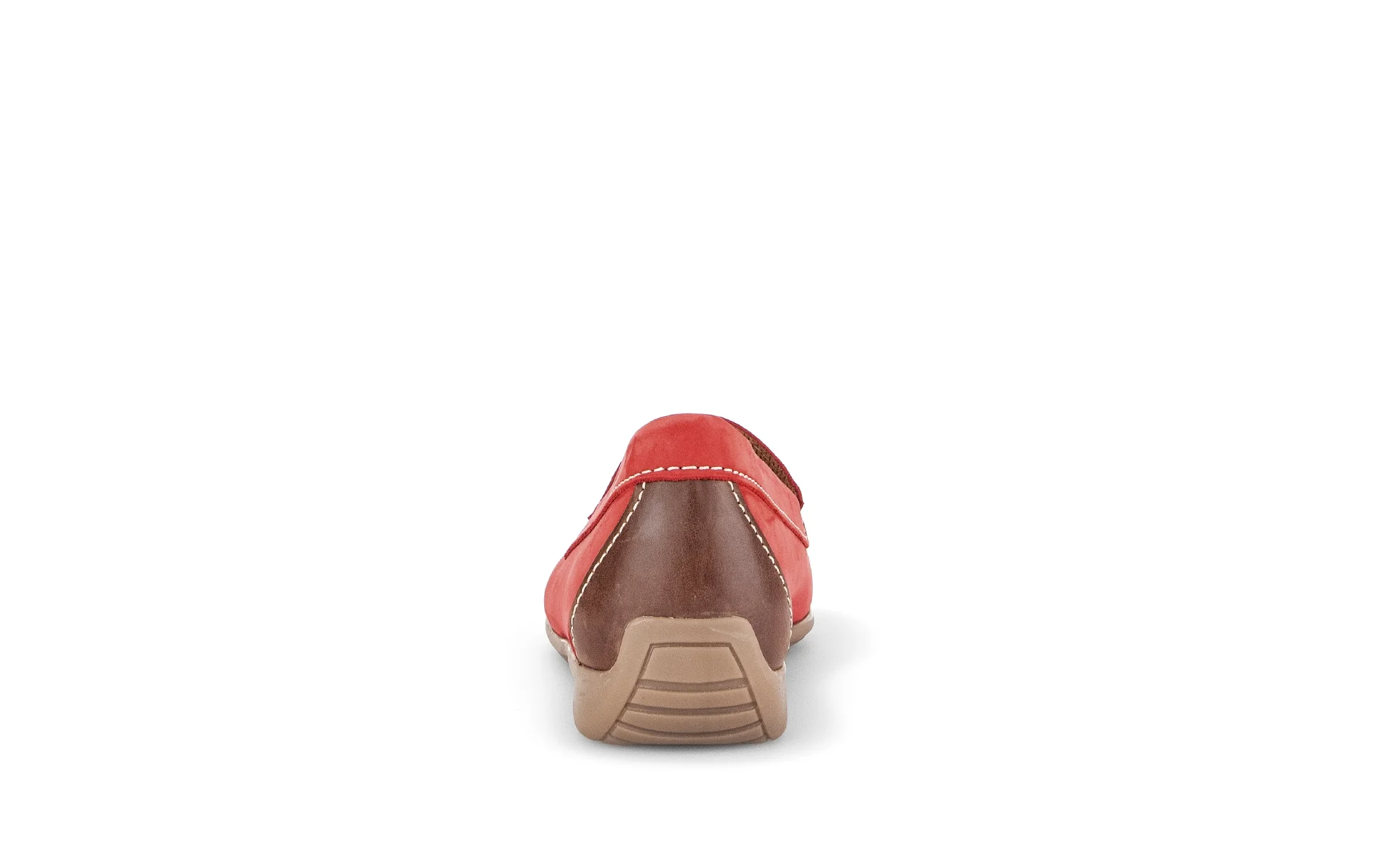 Mocassins rouge en nubuk/cuir - Image 6