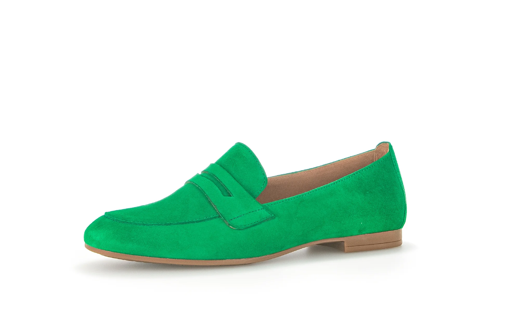 Mocassins verts en cuir velours - Image 3