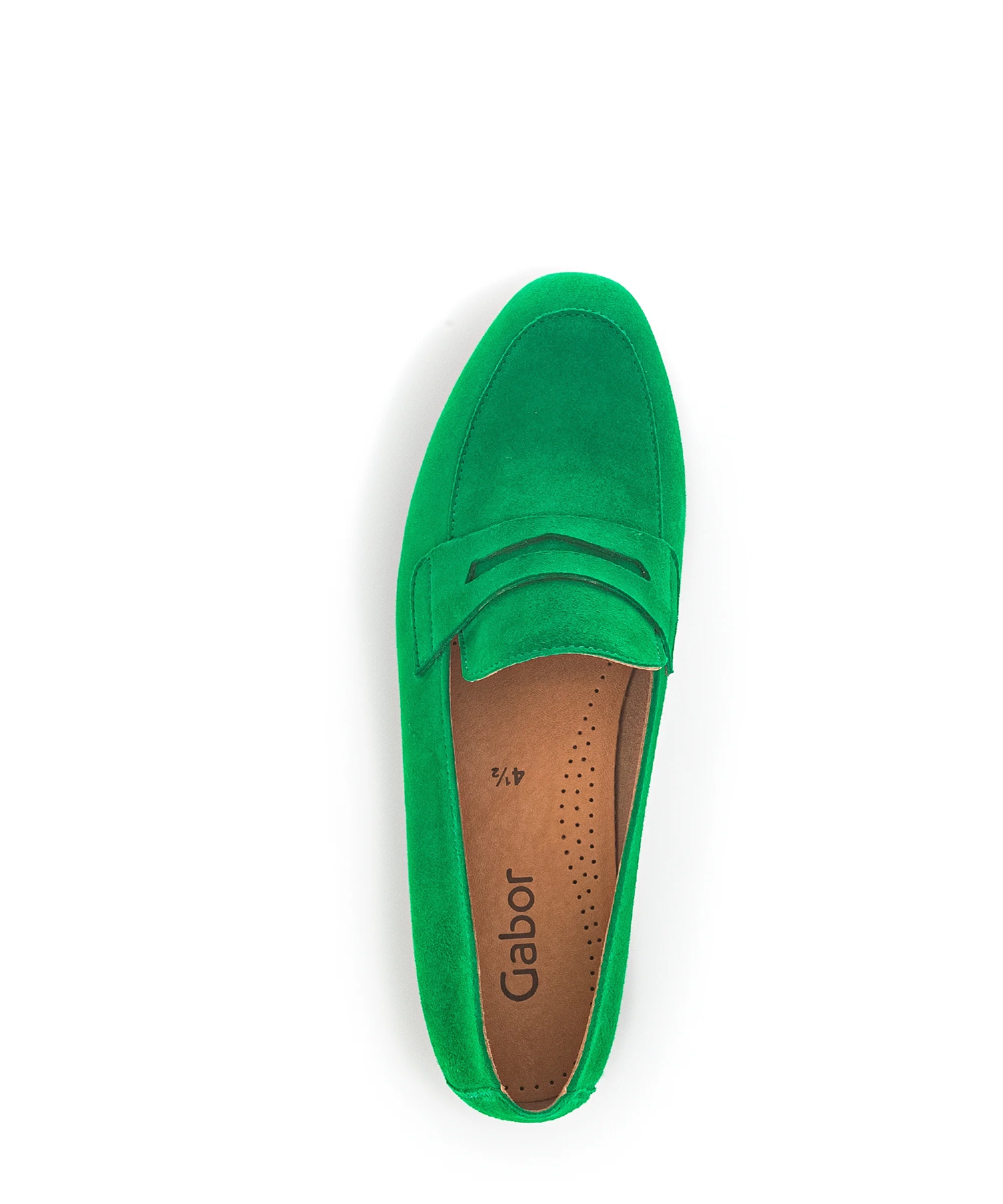 Mocassins verts en cuir velours - Image 5
