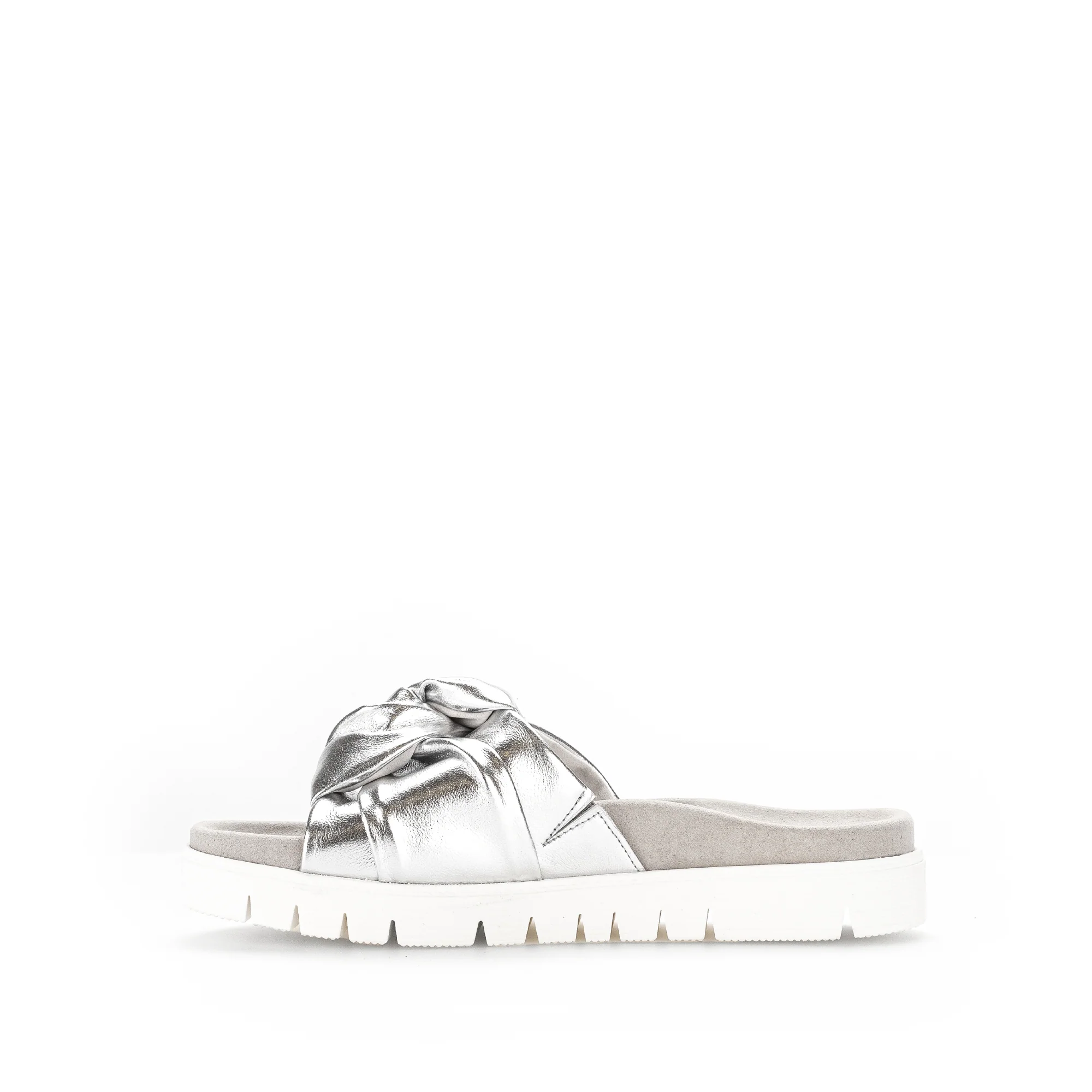 Mules argentés en cuir - Image 2