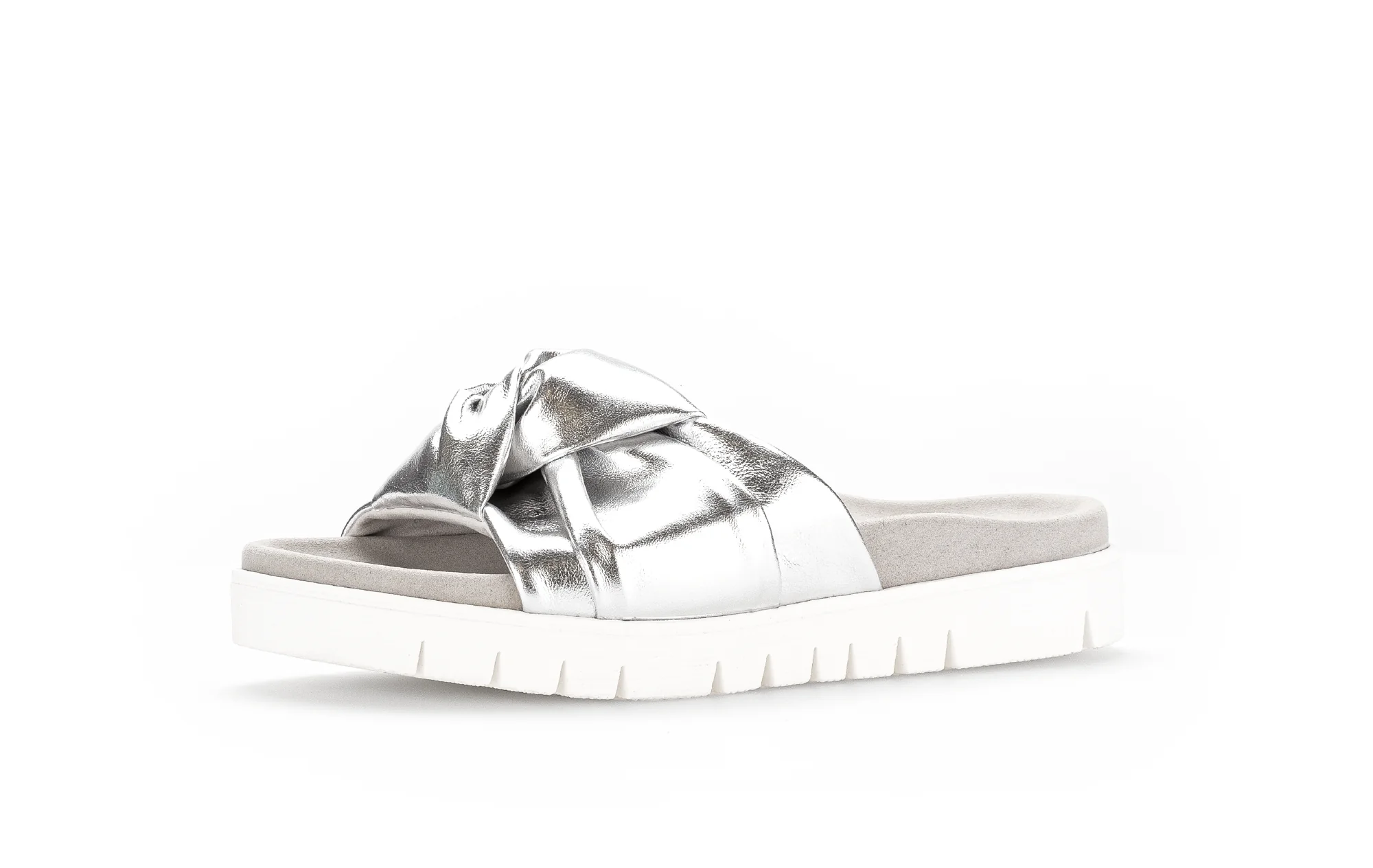Mules argentés en cuir - Image 3