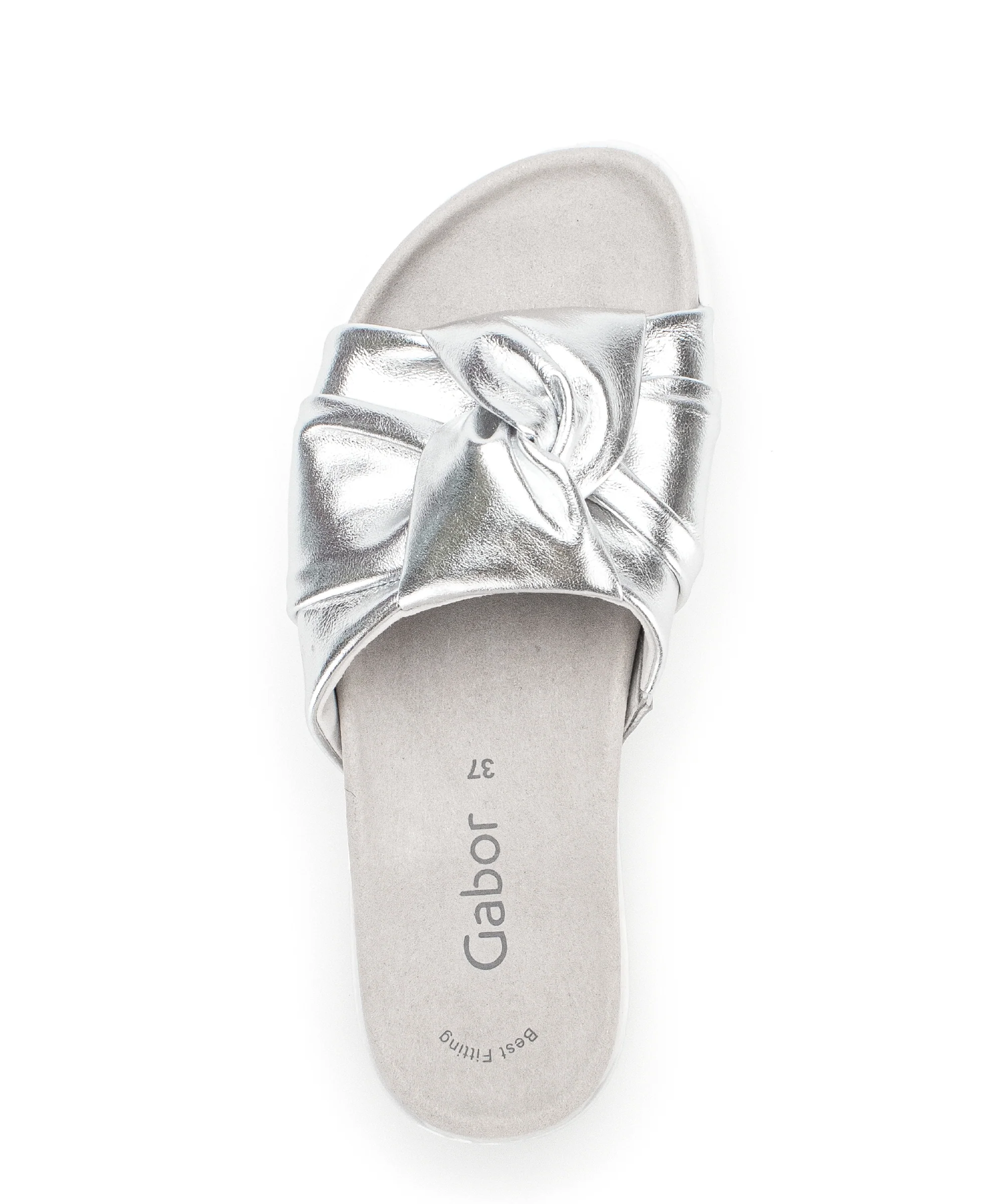 Mules argentés en cuir - Image 5