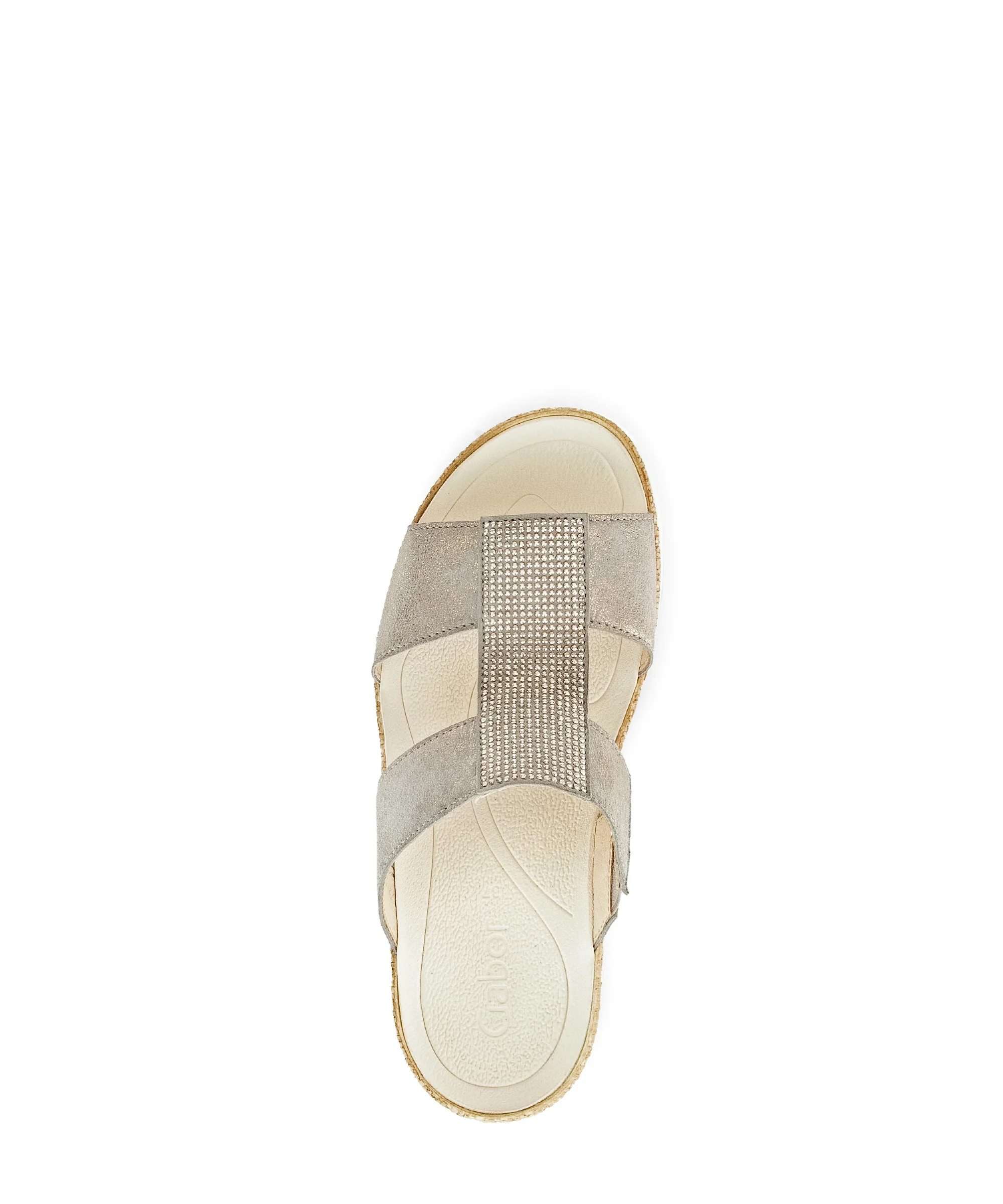 Mules beiges en Nubuck avec strass - Image 3
