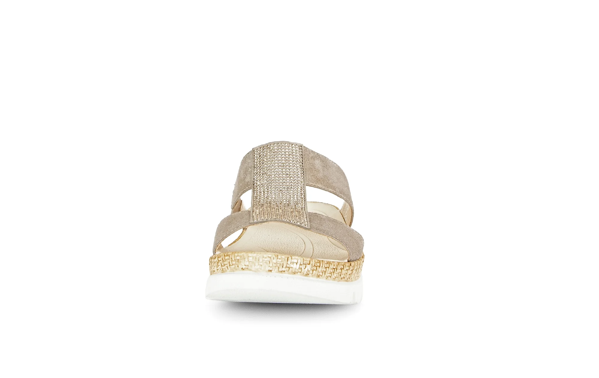 Mules beiges en Nubuck avec strass - Image 5