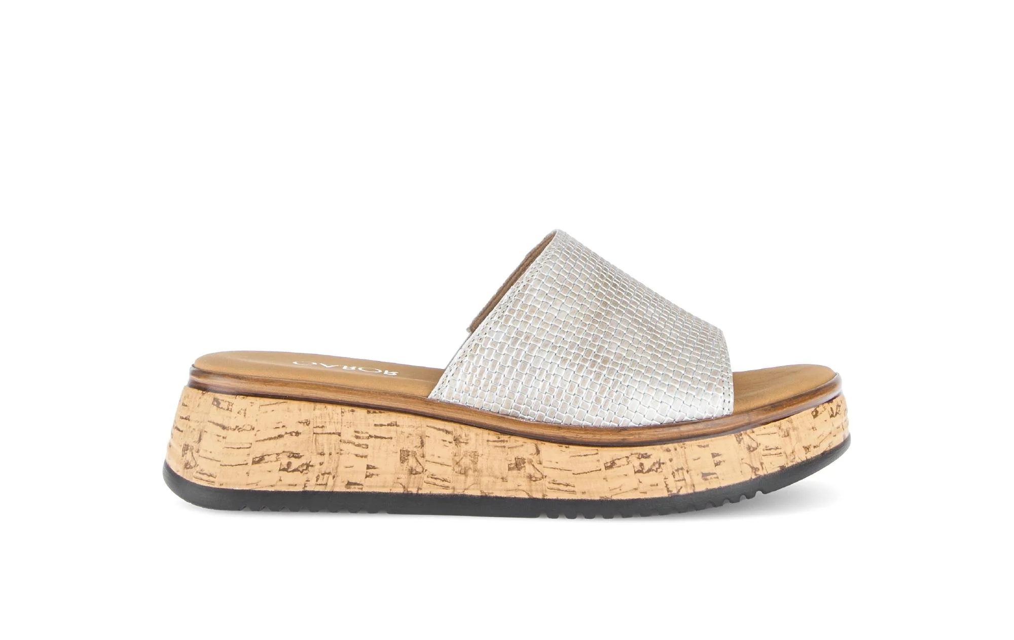 Mules beiges en cuir