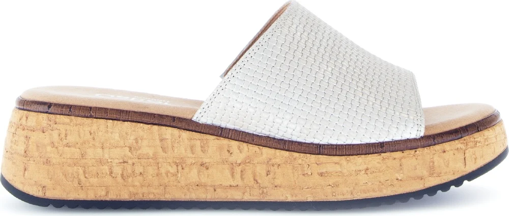 Mules beiges en cuir