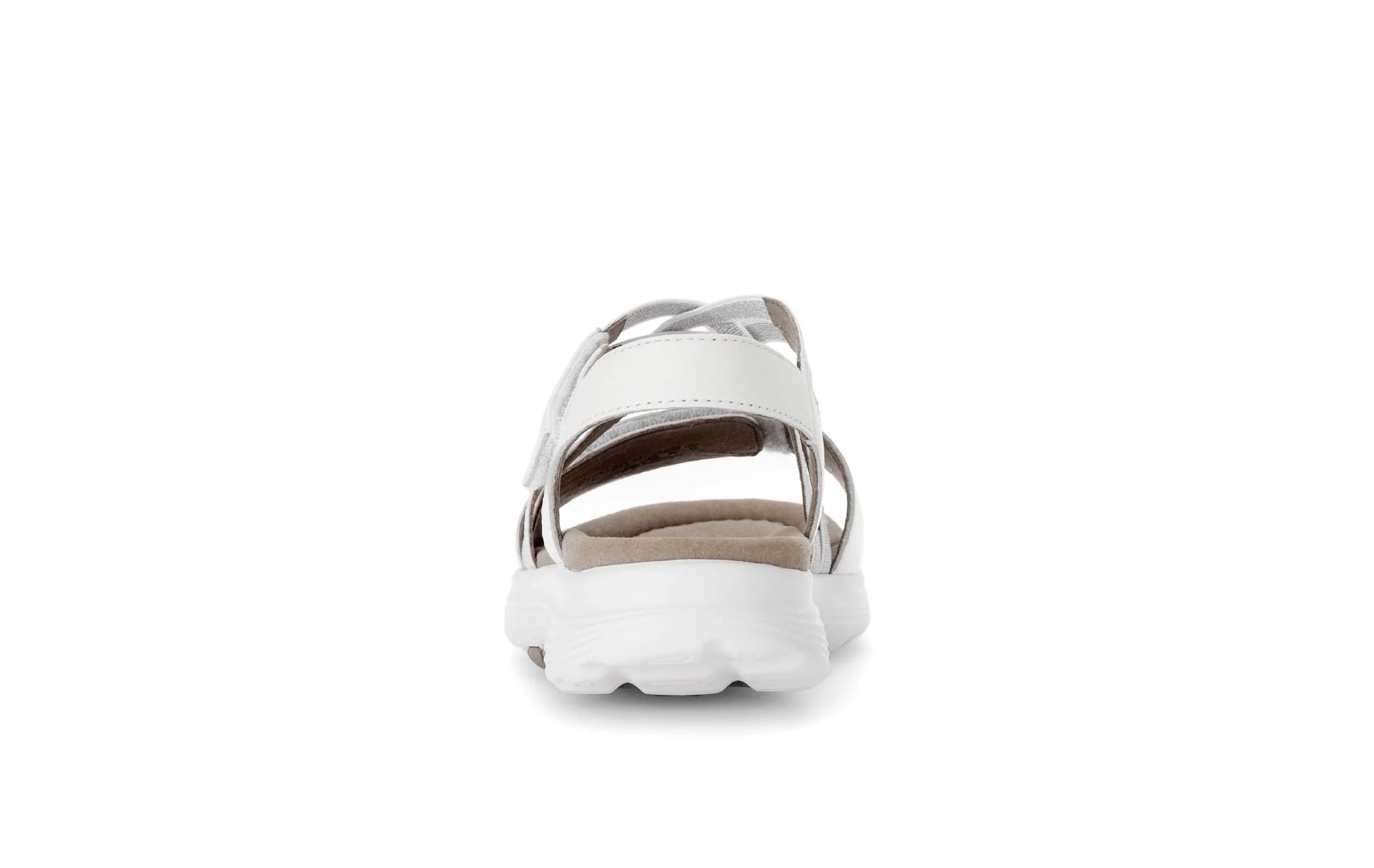Sandales Rolling Soft blanches en cuir - Image 4