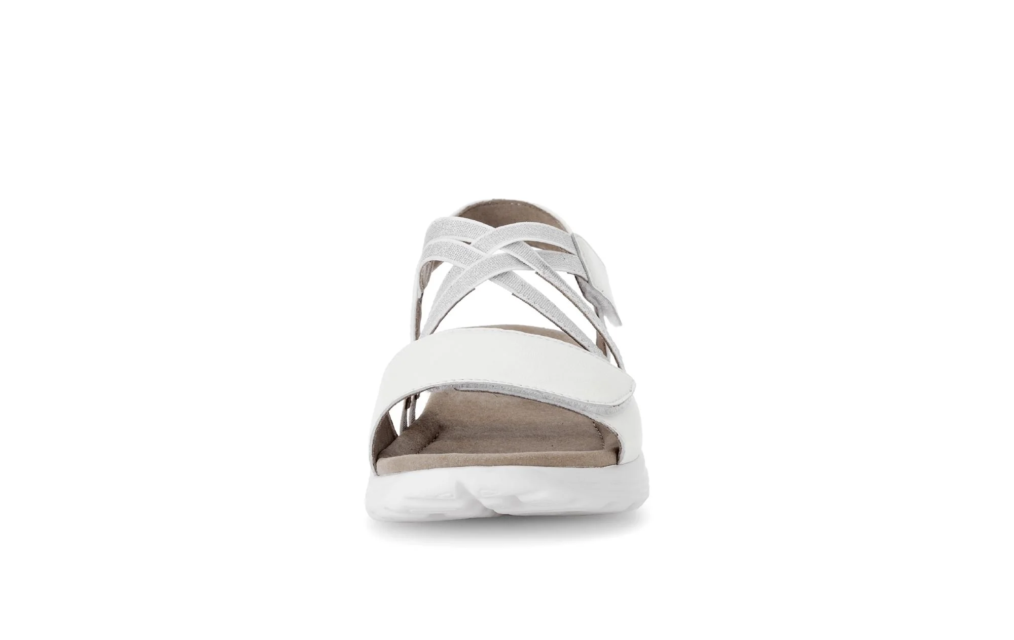 Sandales Rolling Soft blanches en cuir - Image 5