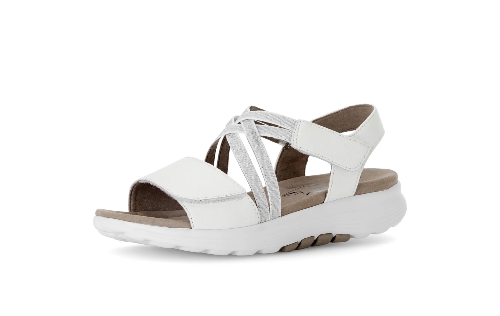 Sandales Rolling Soft blanches en cuir - Image 6