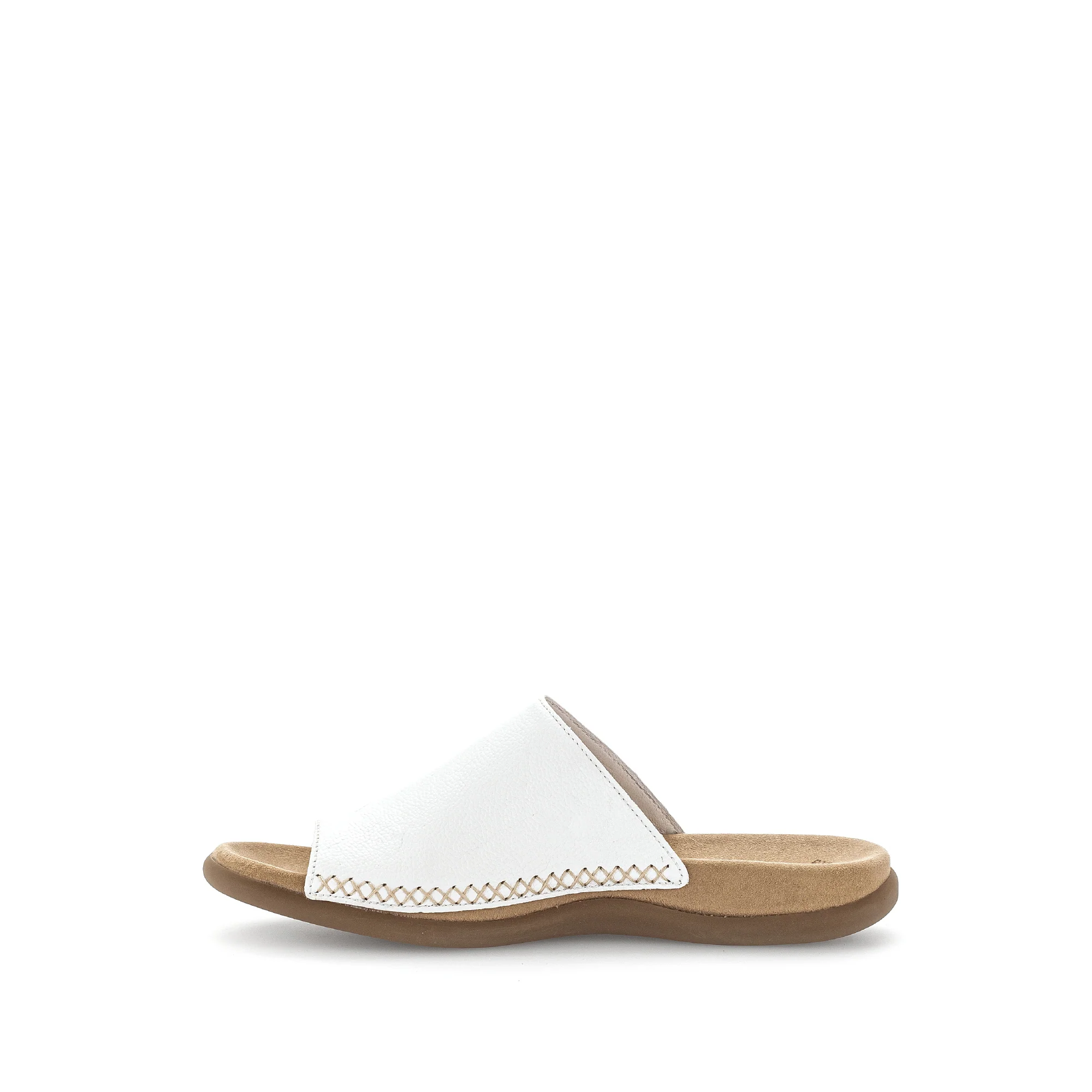 Mules blanches en cuir grainé - Image 2