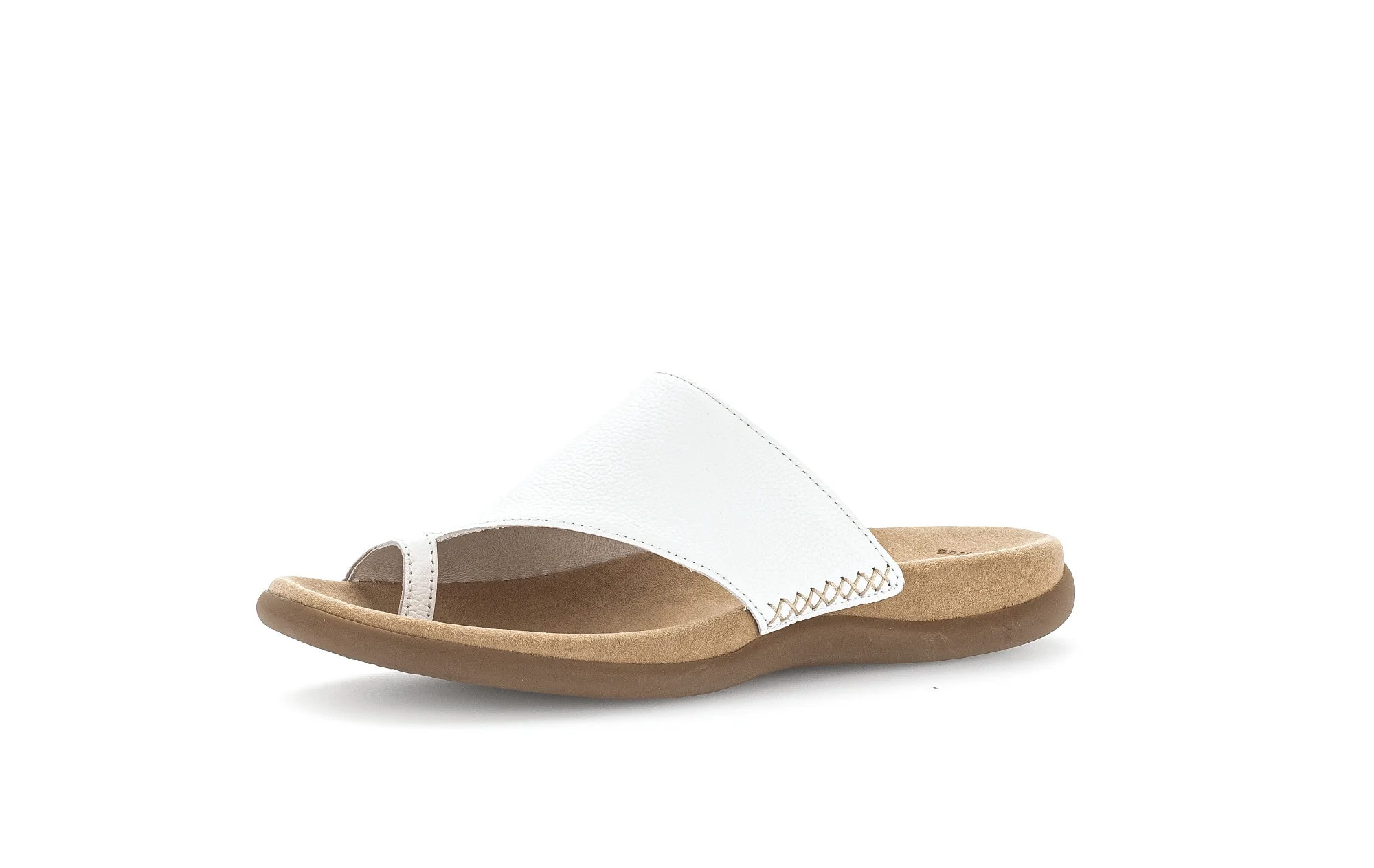 Mules blanches en cuir grainé - Image 3