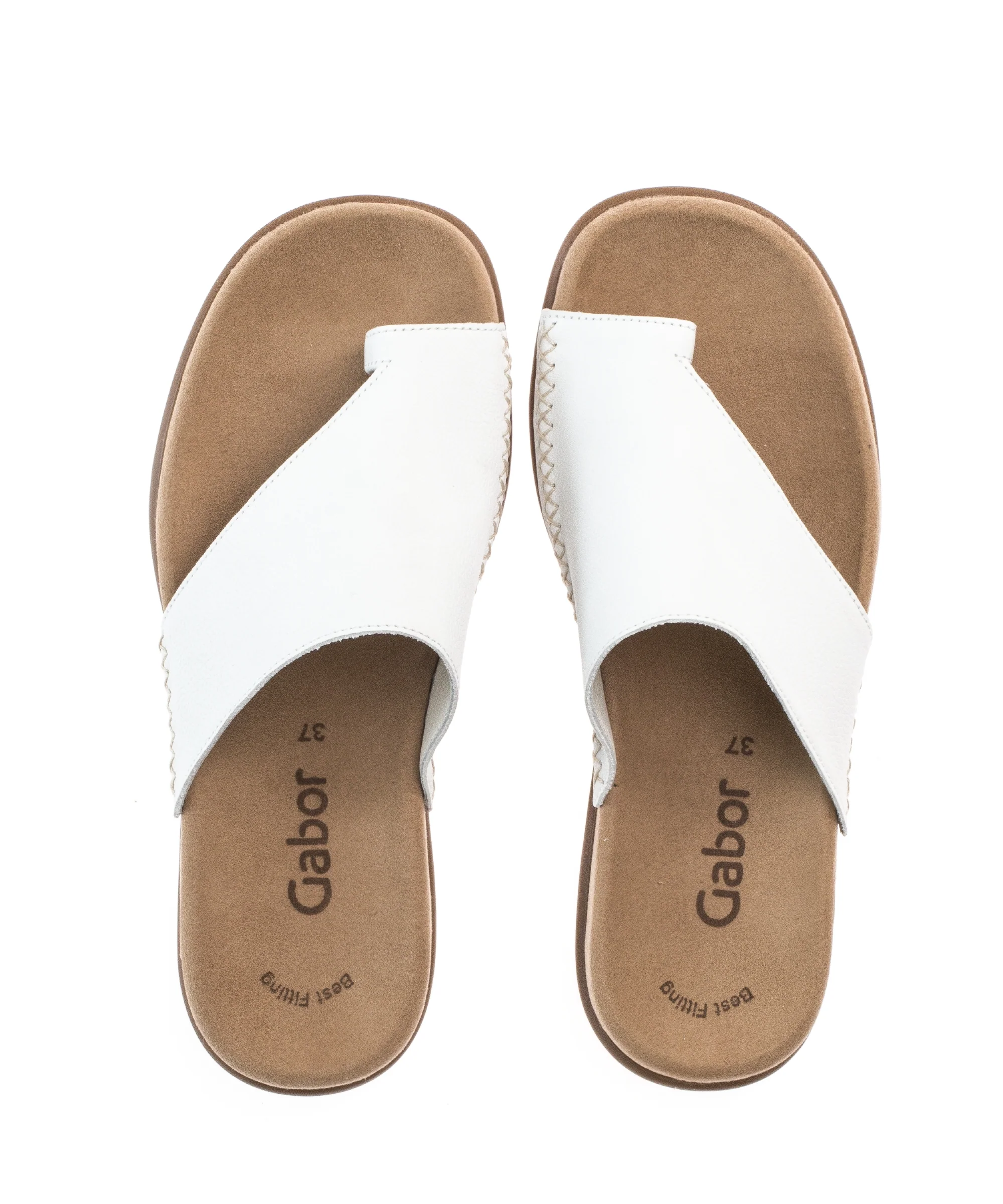 Mules blanches en cuir grainé - Image 7