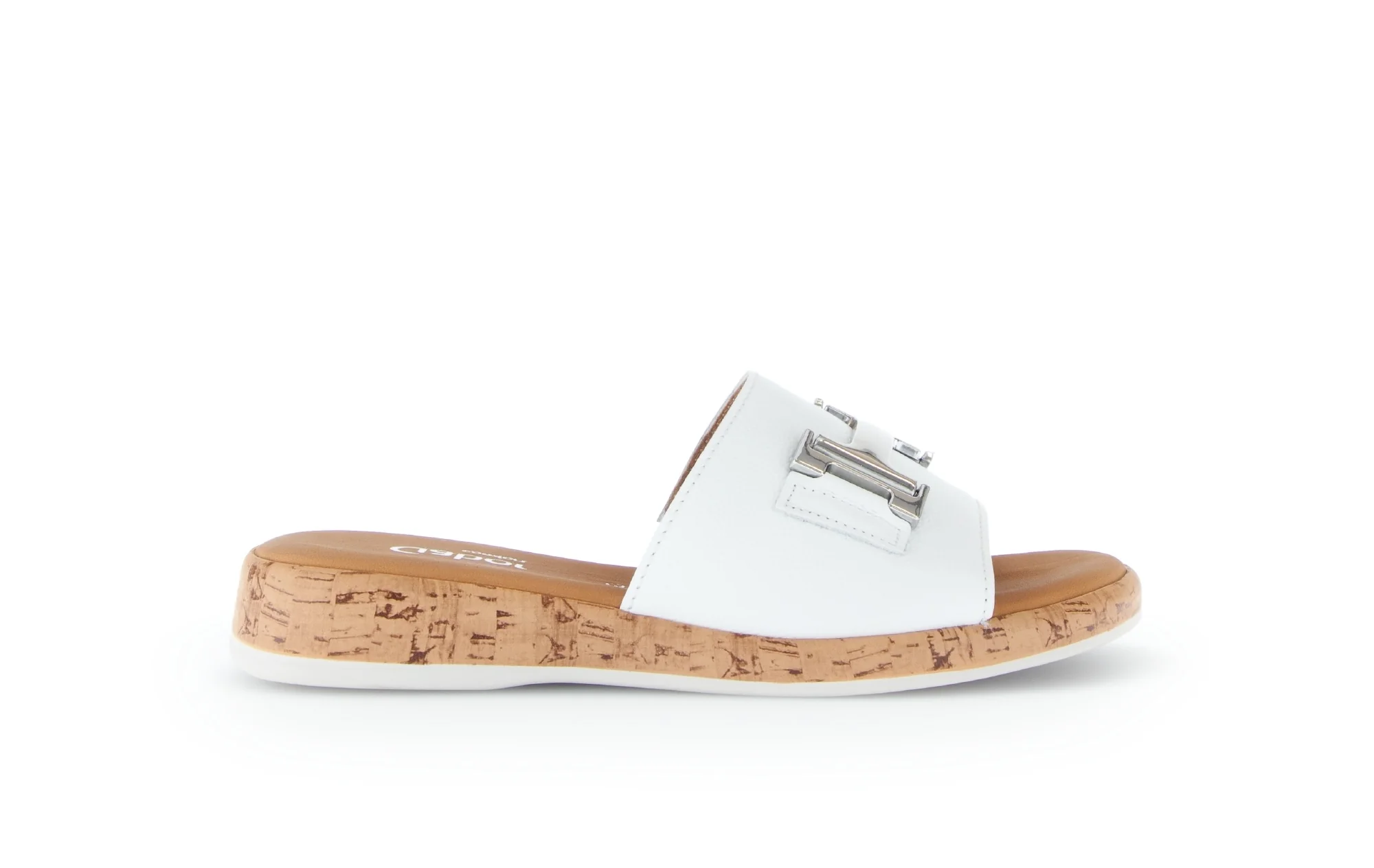 Mules blanches en cuir