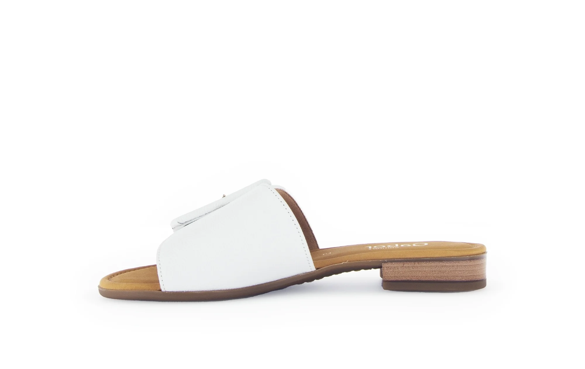 Mules blanches en cuir lisse - Image 2