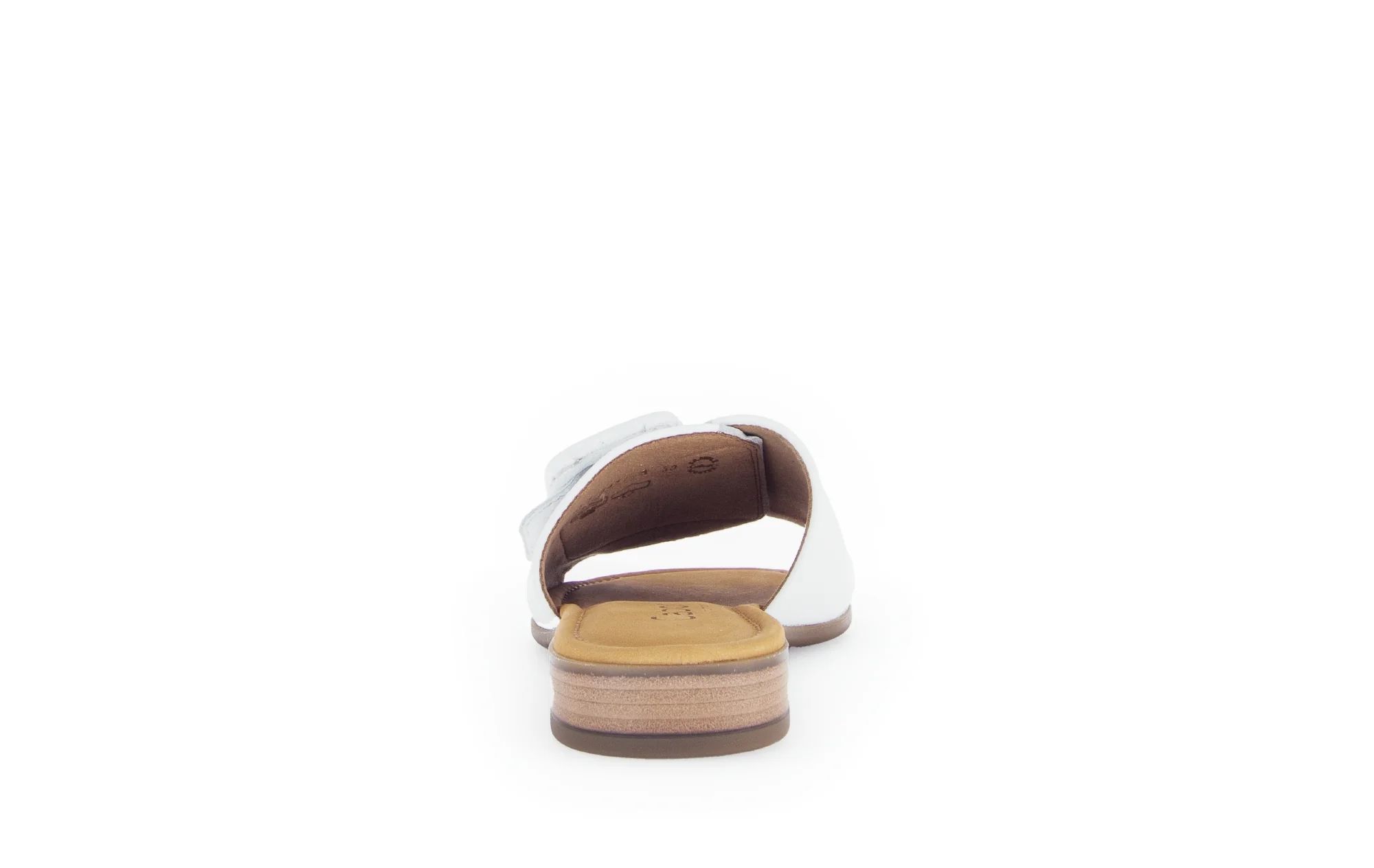 Mules blanches en cuir lisse - Image 4